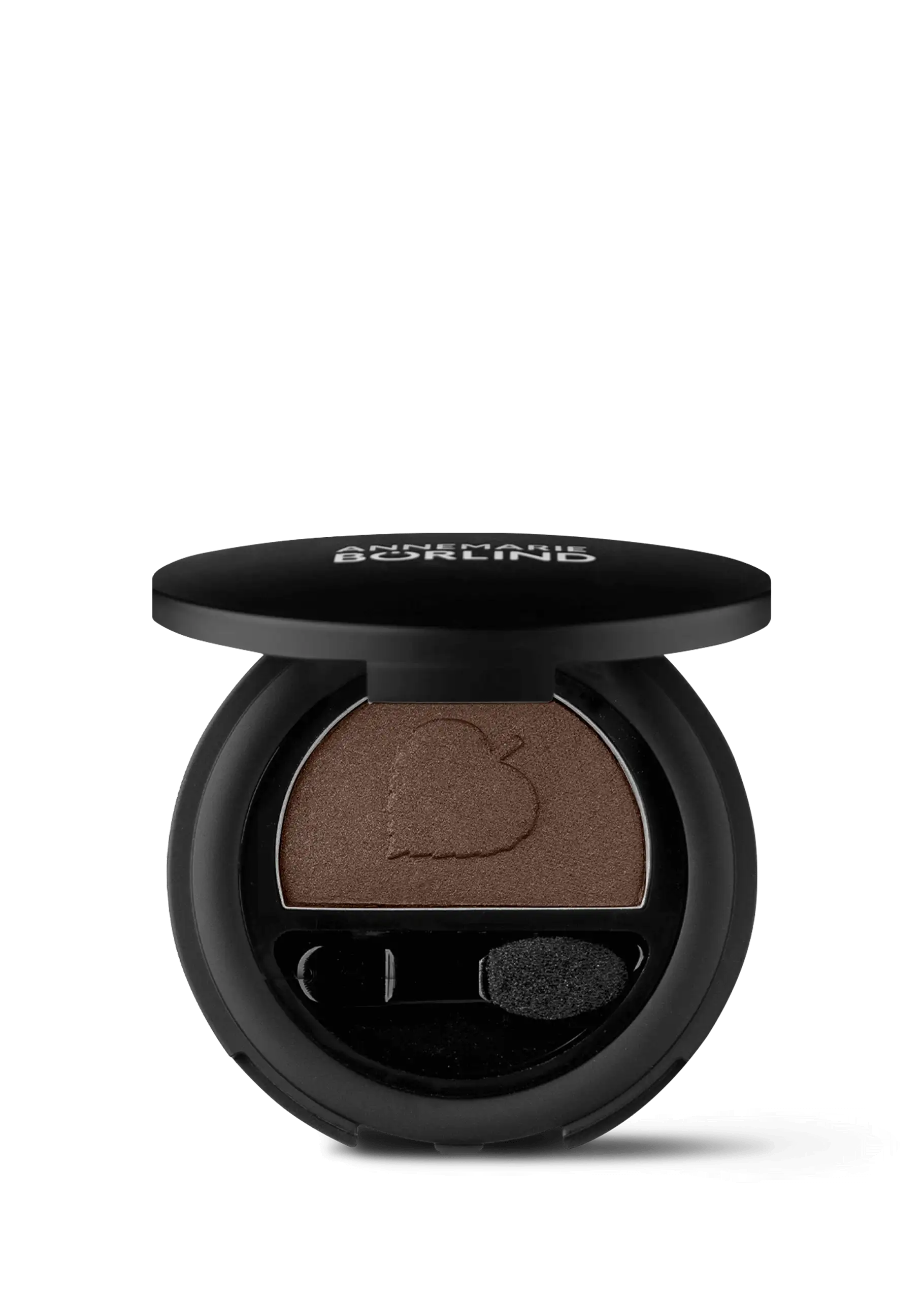 ANNEMARIE BÖRLIND Lidschatten in Mocha-Braun mit Applikator in schwarzer runder Dose