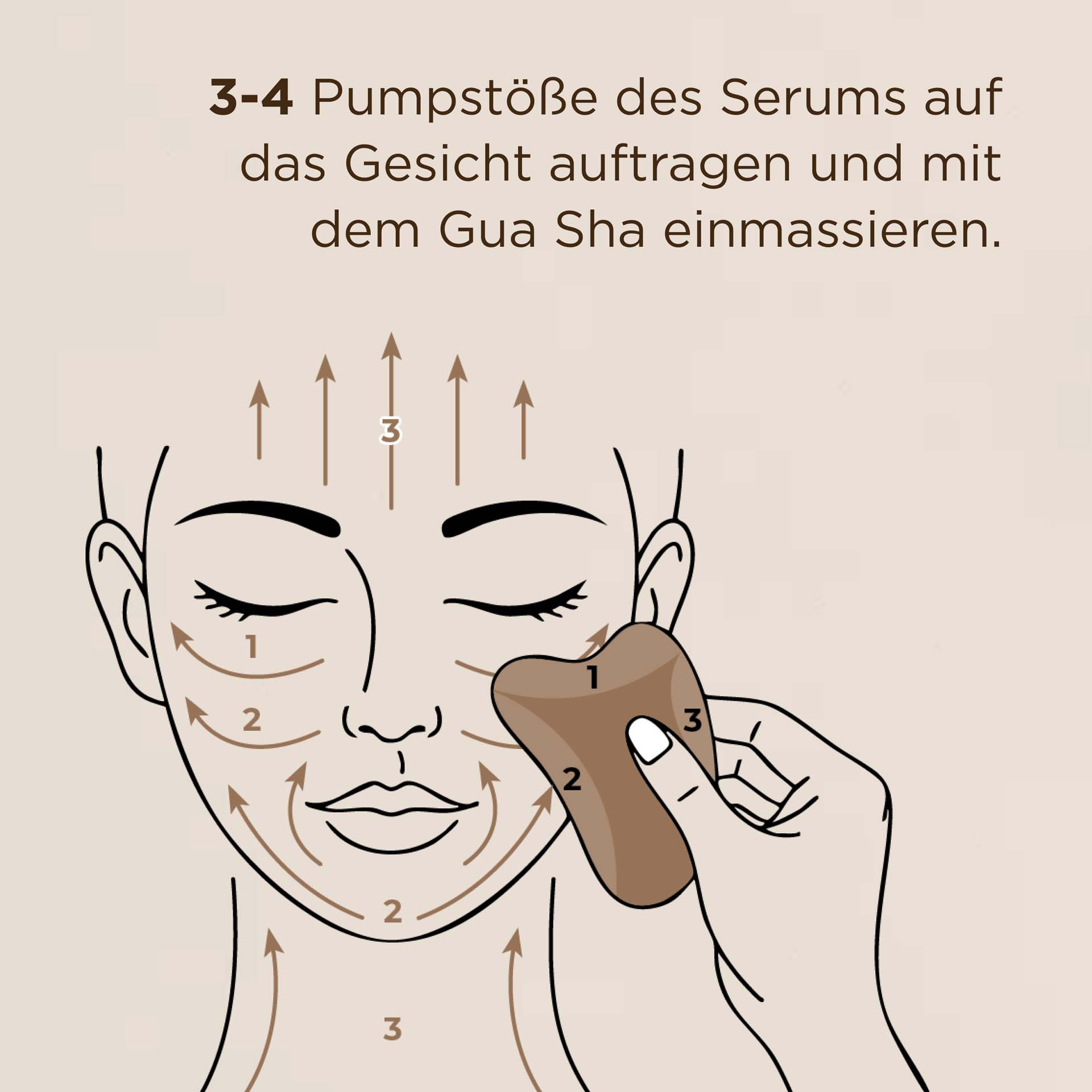 Anwendung des Gua Sha Steins
