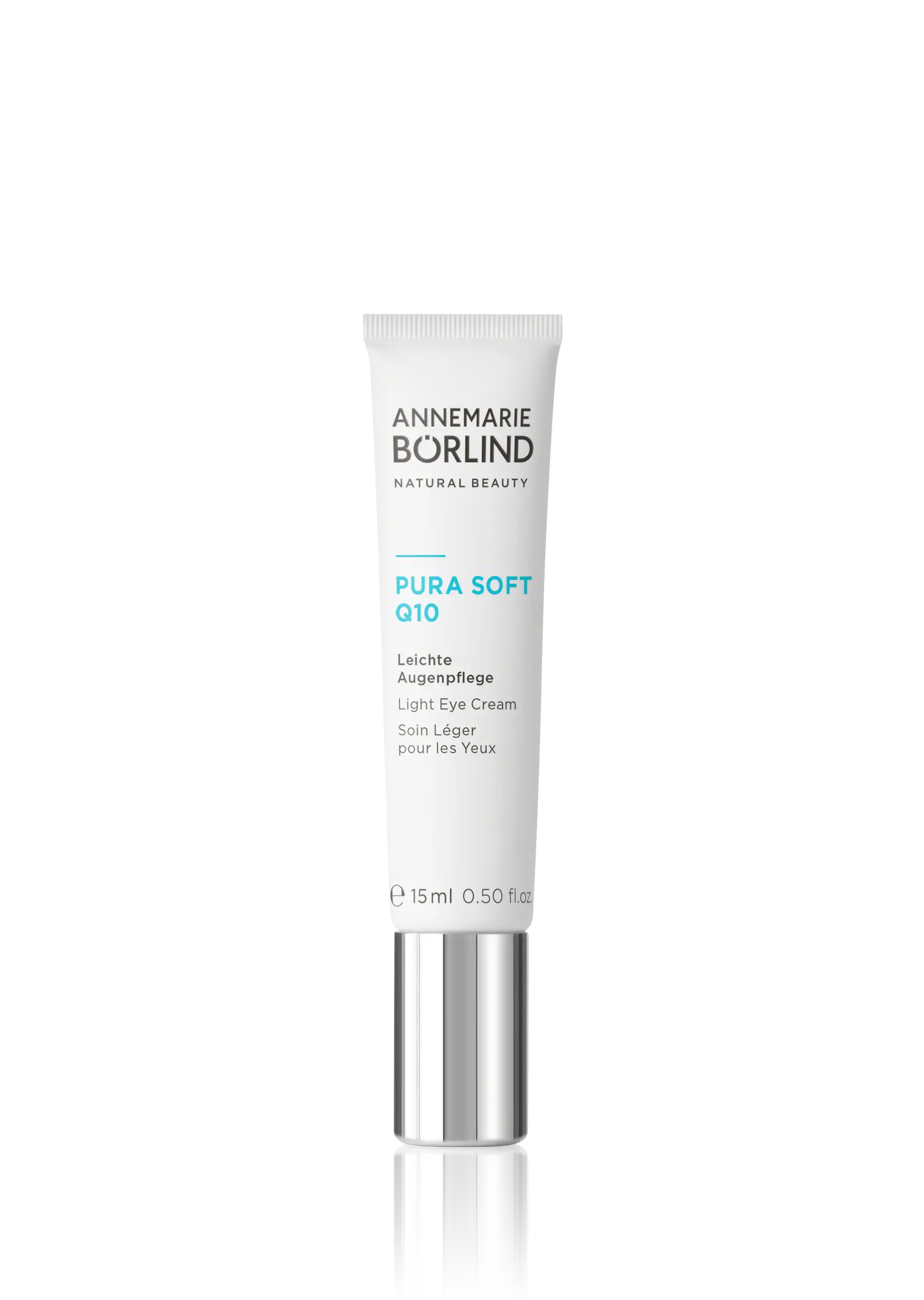 ANNEMARIE BÖRLIND PURA SOFT Q10 leichte Augenpflege in 15 ml Tube mit silbernem Verschluss