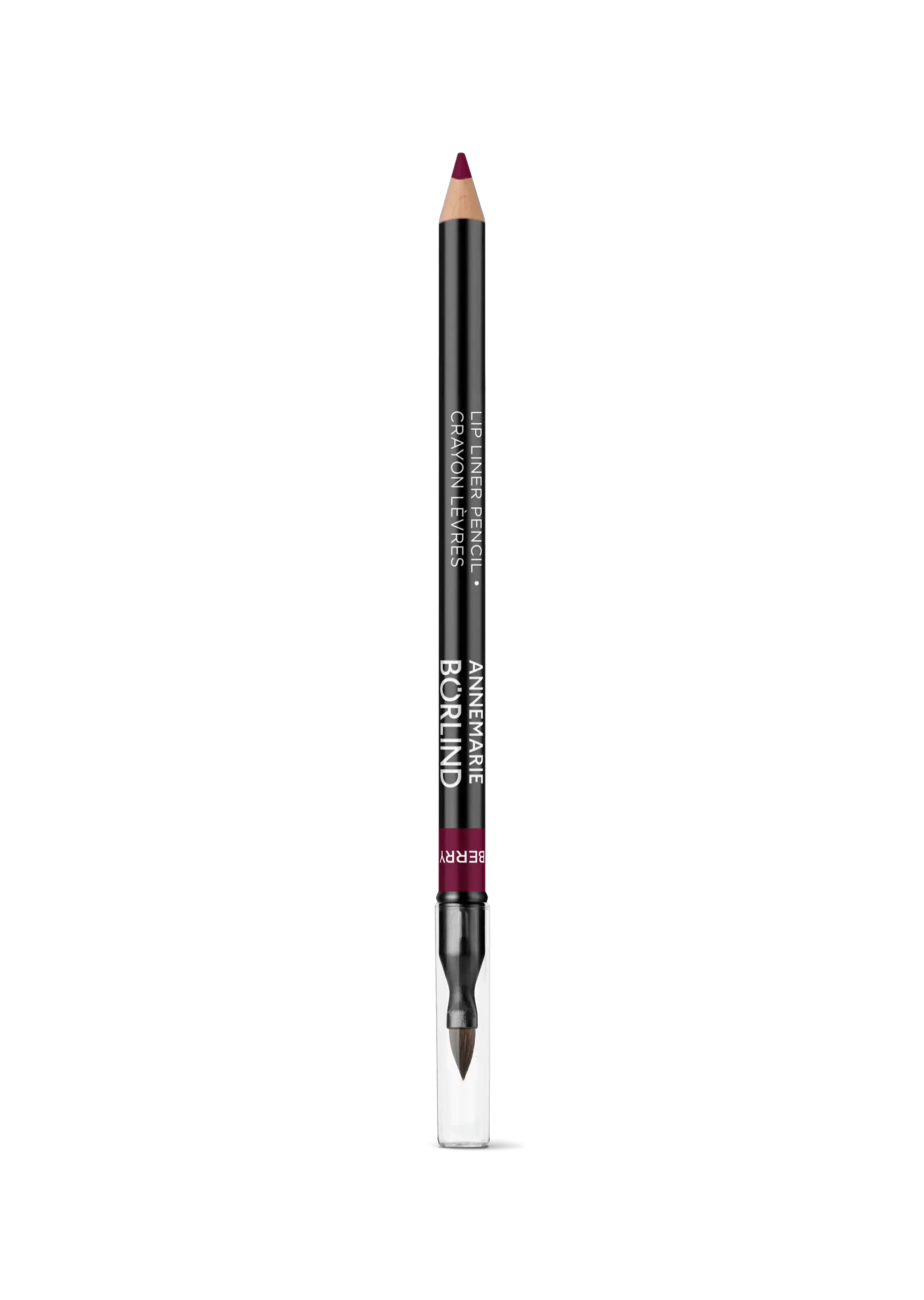 ANNEMARIE BÖRLIND Lip Liner Pencil in Beerenton mit integriertem Pinsel und transparenter Kappe