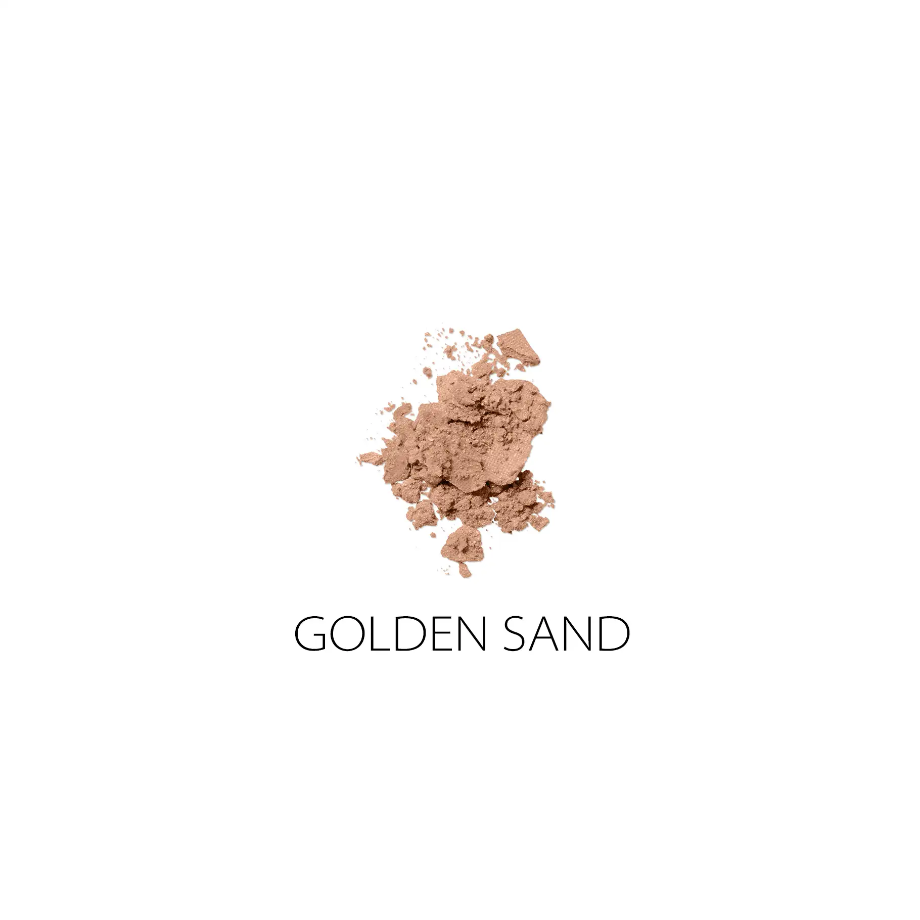 ANNEMARIE BÖRLIND Lidschatten-Puder in der Farbe Golden Sand, feine pudrige Textur auf weißem Hintergrund