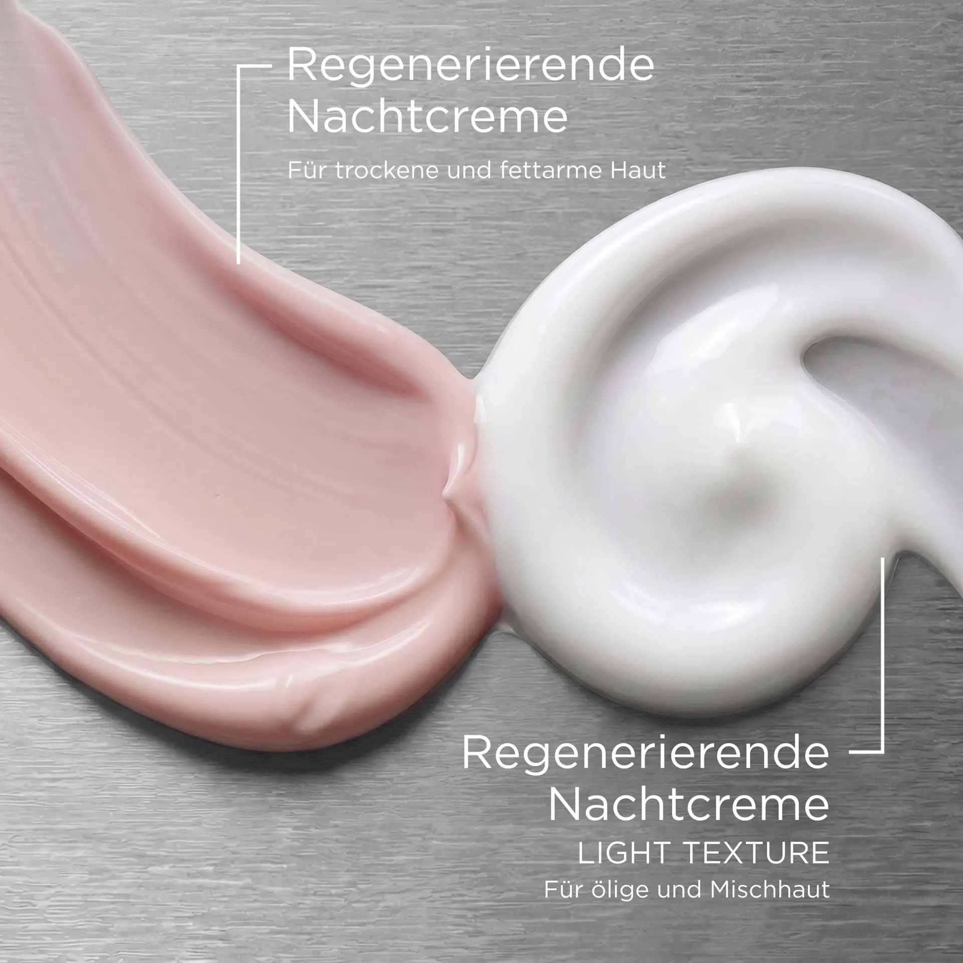 SYSTEM ABSOLUTE Nachtcreme Texturvergleich Rich & Light Texture