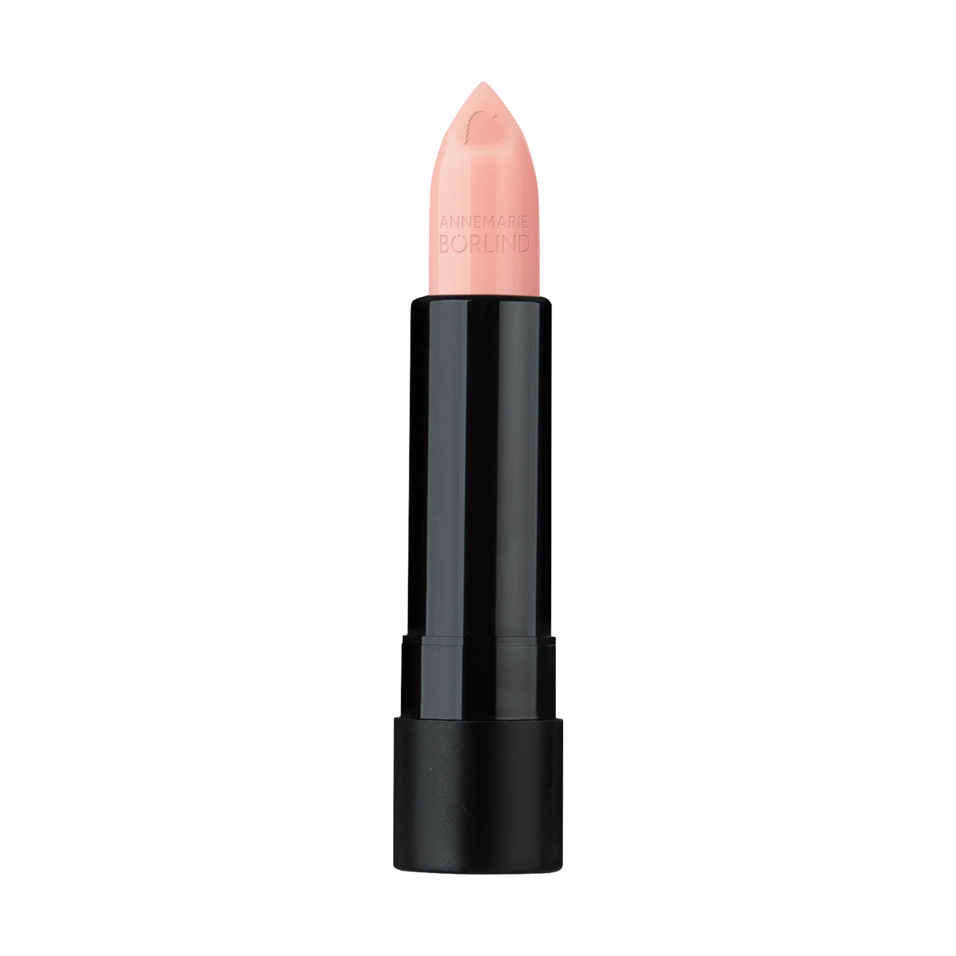 ANNEMARIE BÖRLIND Lippenstift in hellem Rosé mit Herzprägung und schwarzem Gehäuse