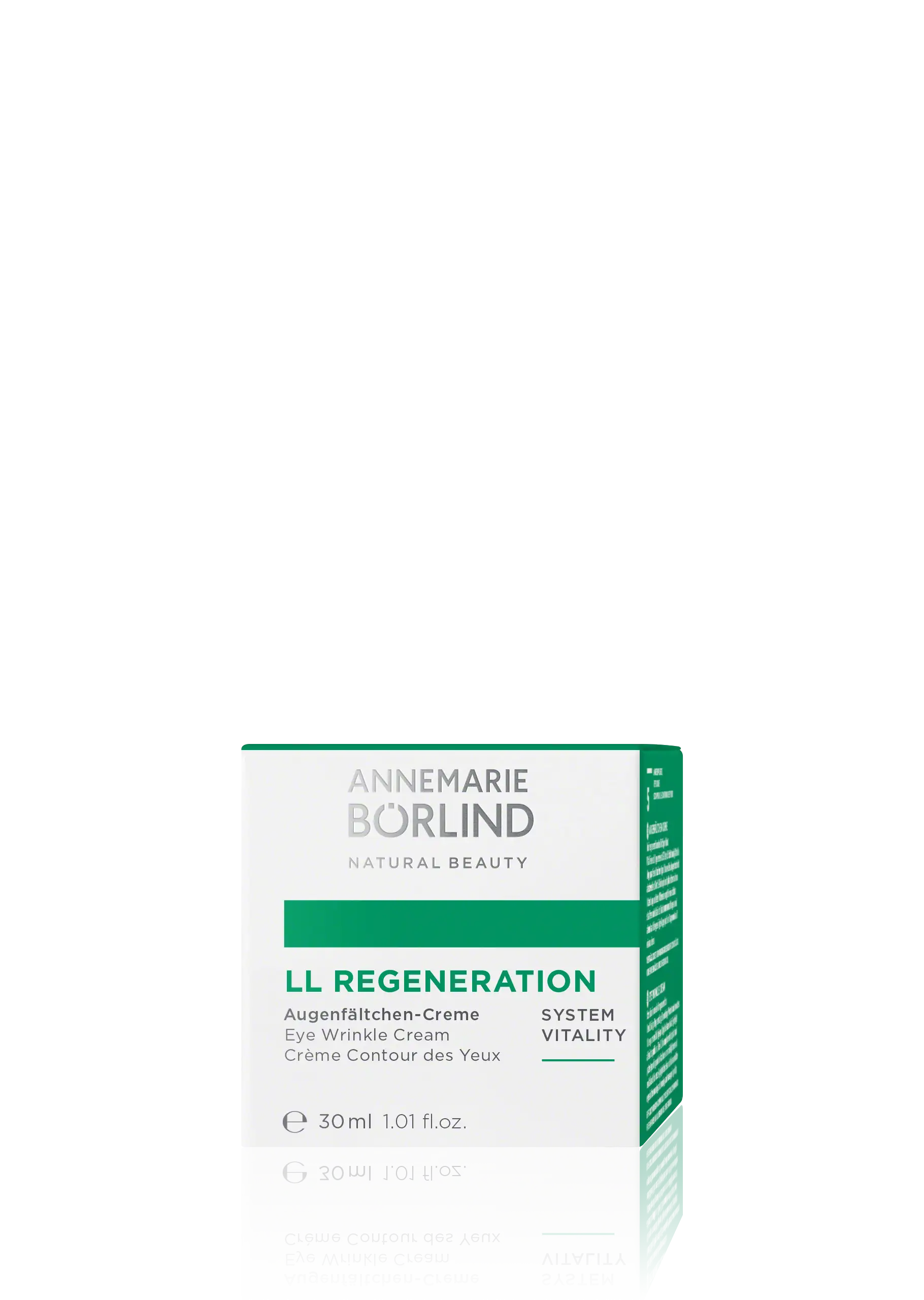 ANNEMARIE BÖRLIND LL REGENERATION Augenfältchen-Creme 30 ml in weiß-grüner Faltschachtel