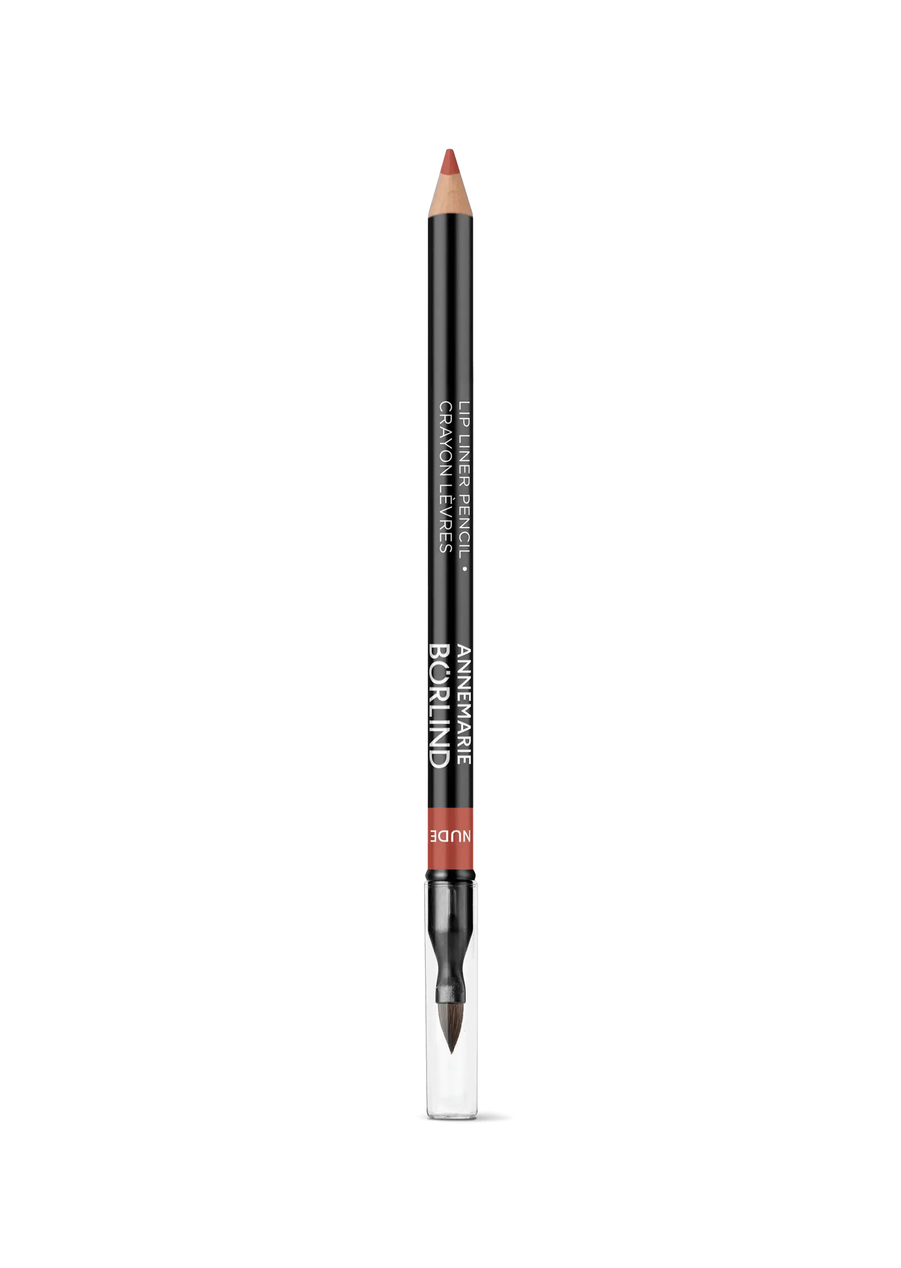 ANNEMARIE BÖRLIND Lippenkonturenstift Nude mit Pinsel und spitzer Mine, schwarzes Design
