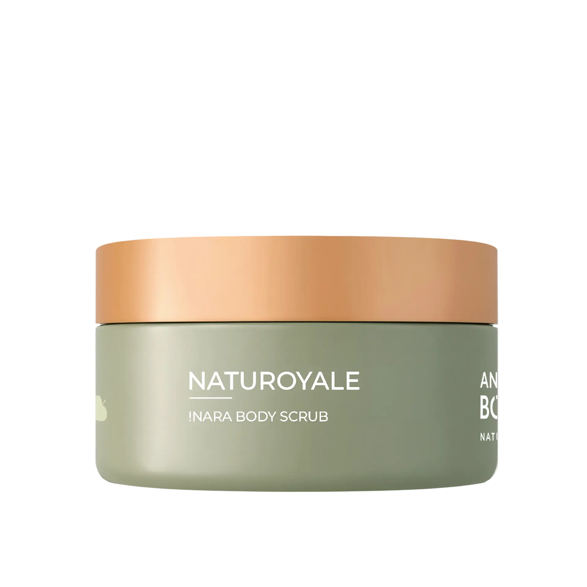 NATUROYALE BODY SCRUB 250ml Tiegel in grün mit goldenem Deckel
