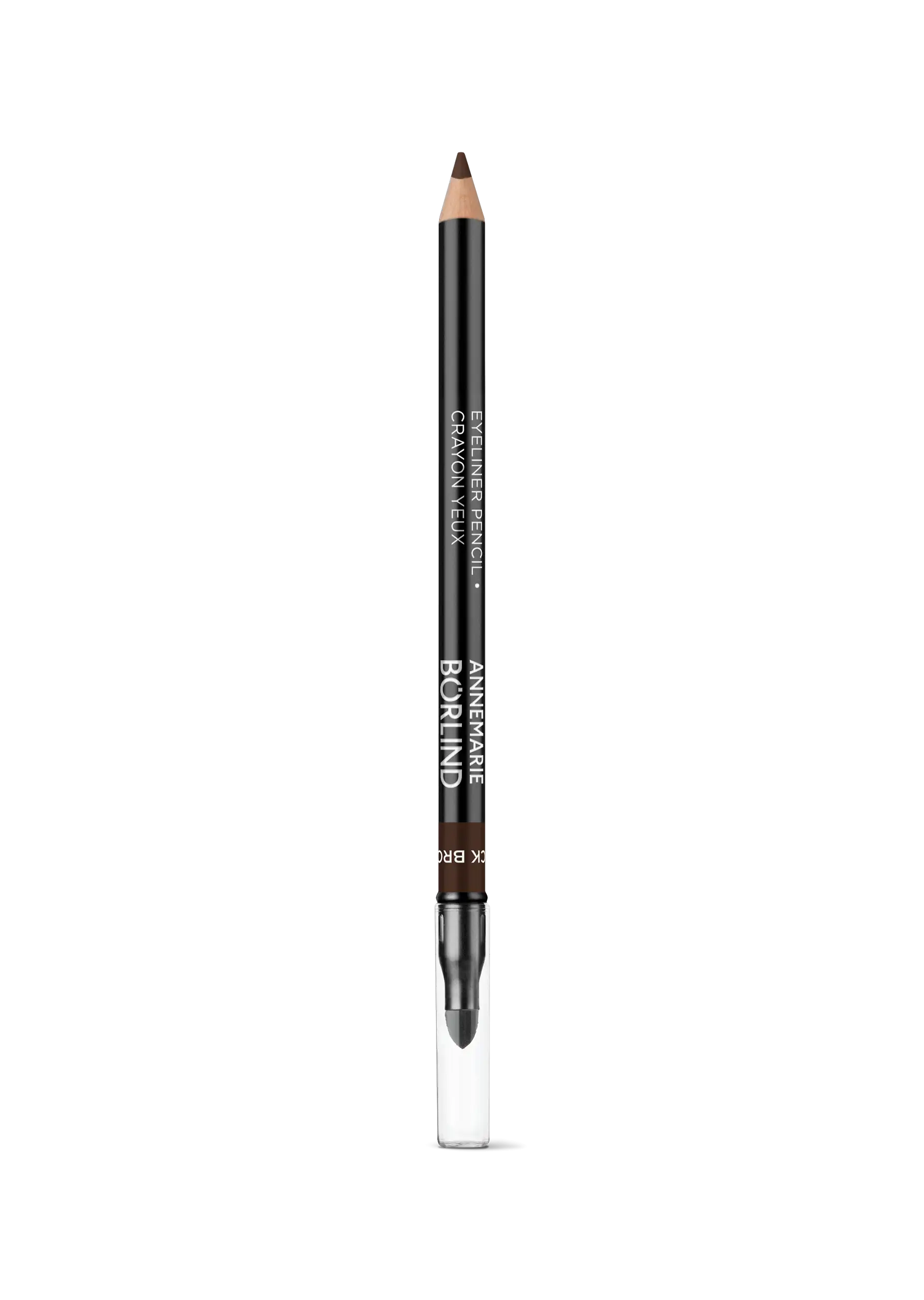 ANNEMARIE BÖRLIND Eyeliner-Stift in Schwarz-Braun mit integriertem Anspitzer und transparenter Kappe