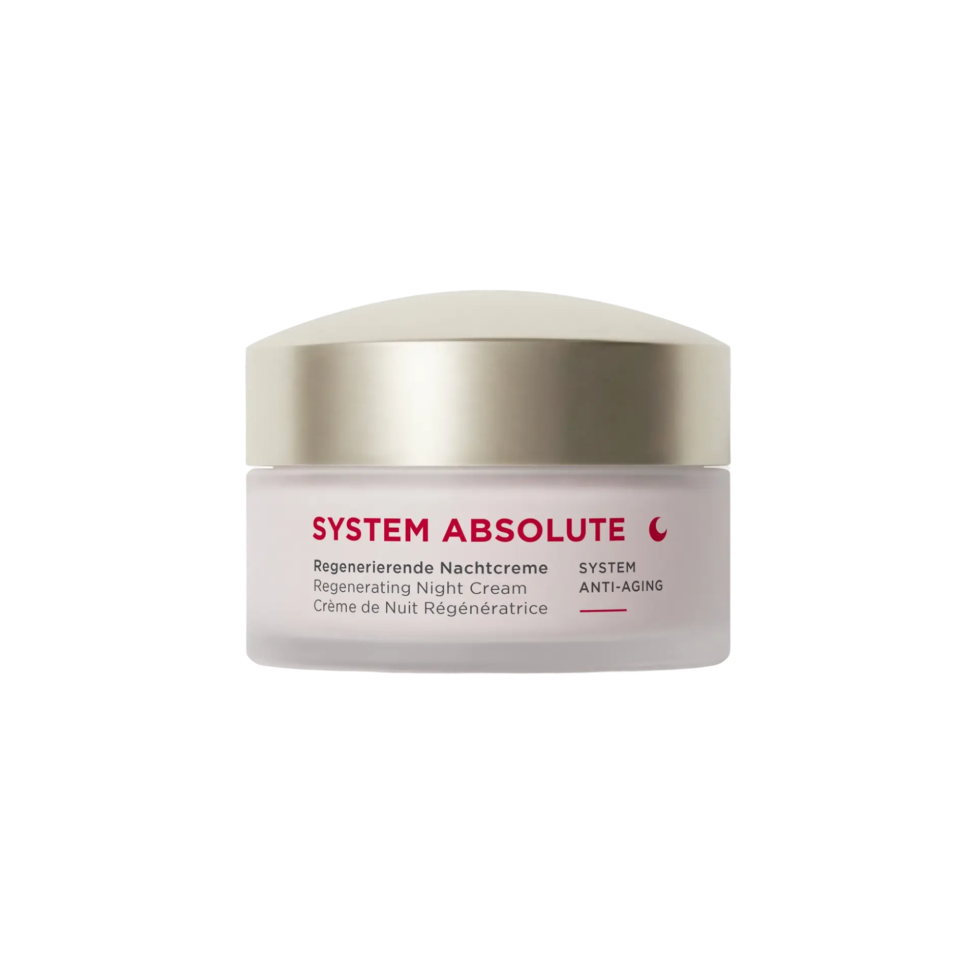 SYSTEM ABSOLUTE regenerierende Nachtcreme im 50-ml-Tiegel mit Anti-Aging-Effekt und silbernem Deckel