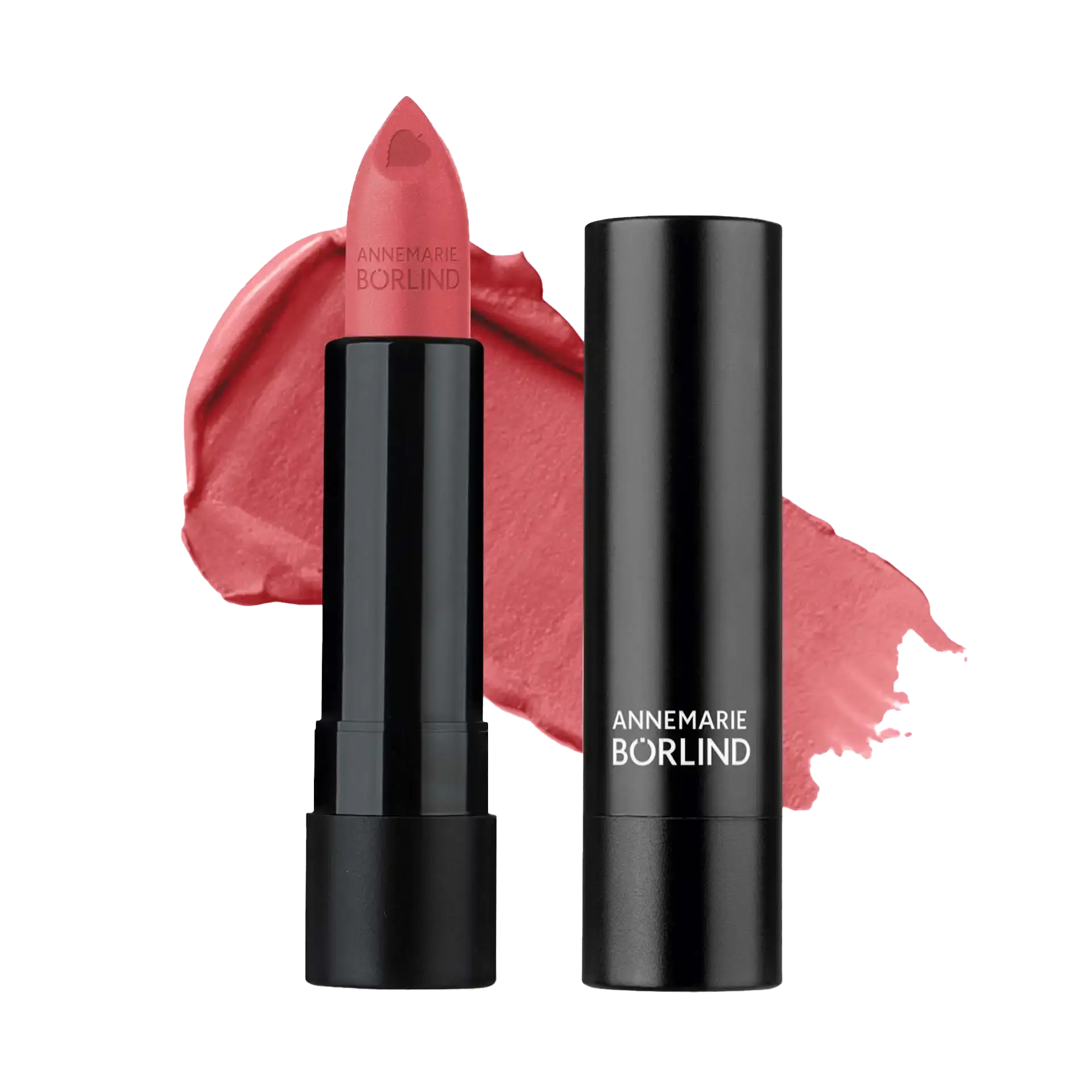 ANNEMARIE BÖRLIND Lippenstift in Rosé mit matter Textur und Herzprägung auf der Spitze