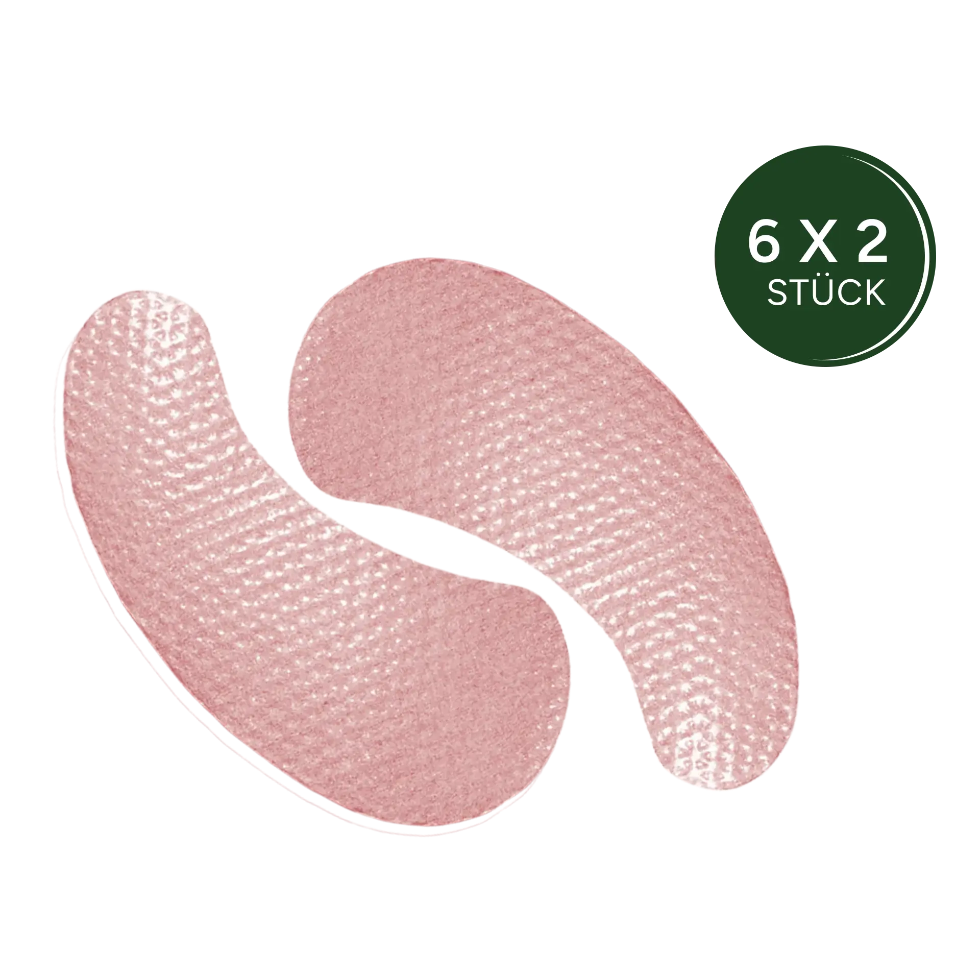 Rosa Augenpads Doppelpack mit Badge 6x2 Stück 