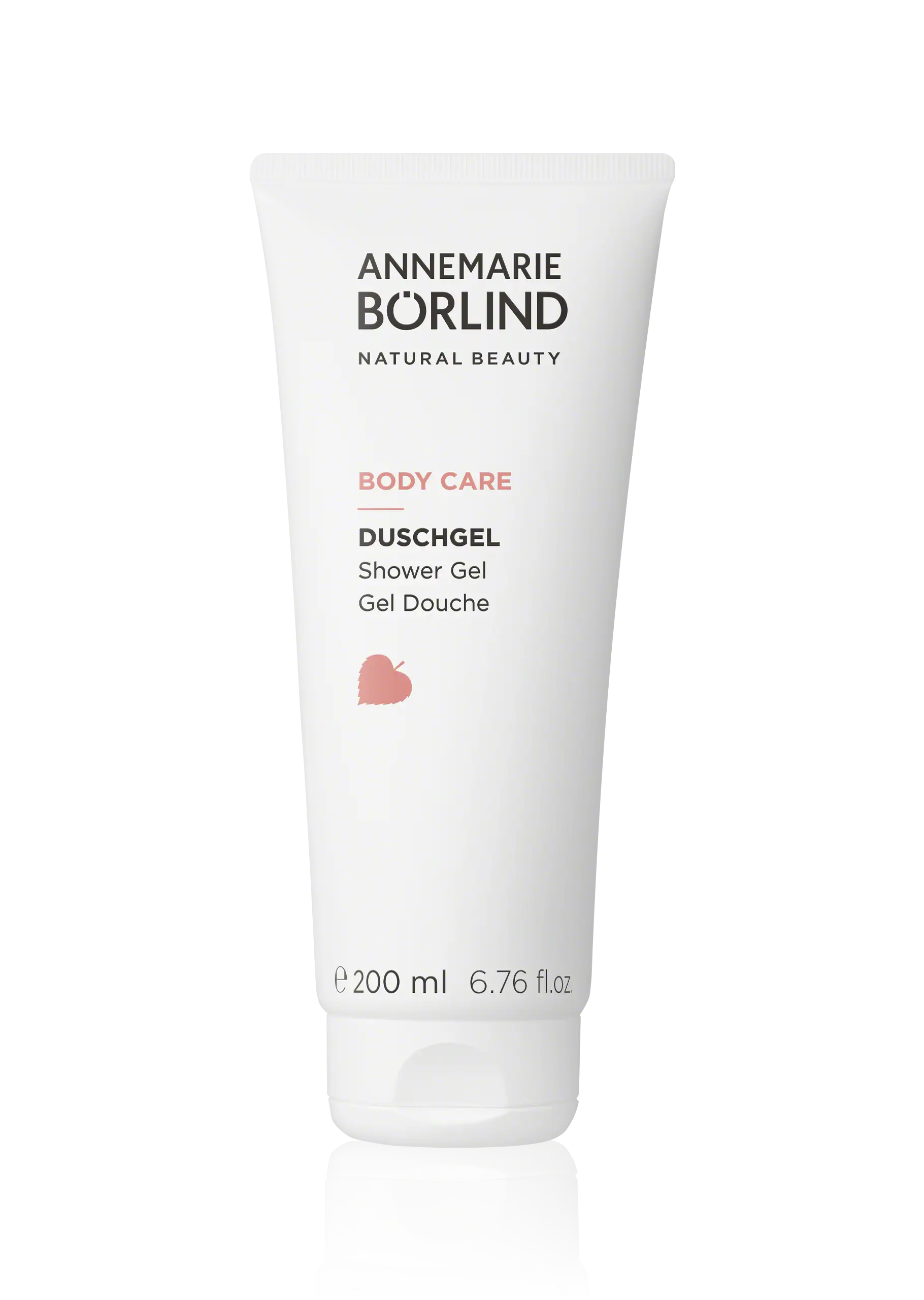 ANNEMARIE BÖRLIND Body Care Duschgel in 200 ml Tube, weiß mit schwarzer und roter Schrift