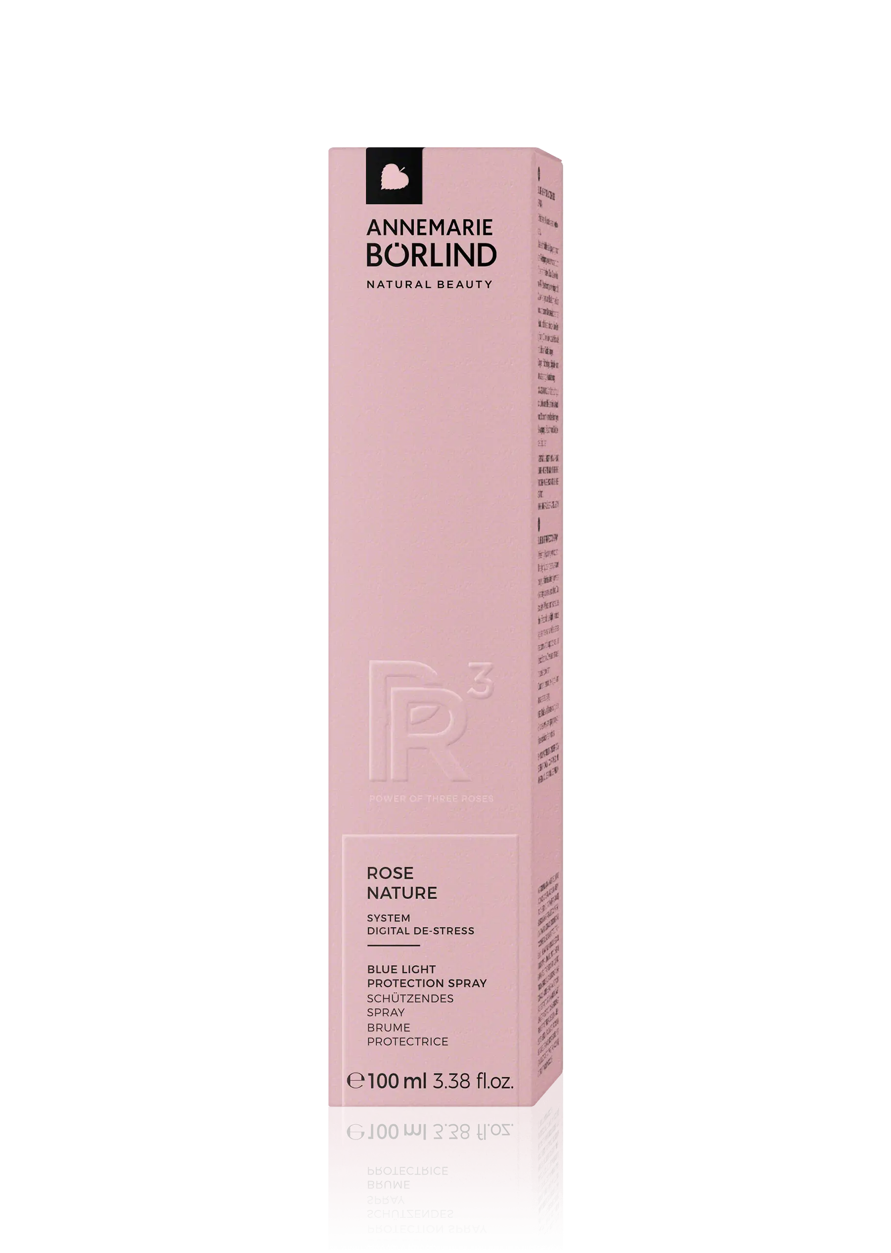 ANNEMARIE BÖRLIND ROSE NATURE Blue Light Protection Spray 100 ml in rosa Faltschachtel