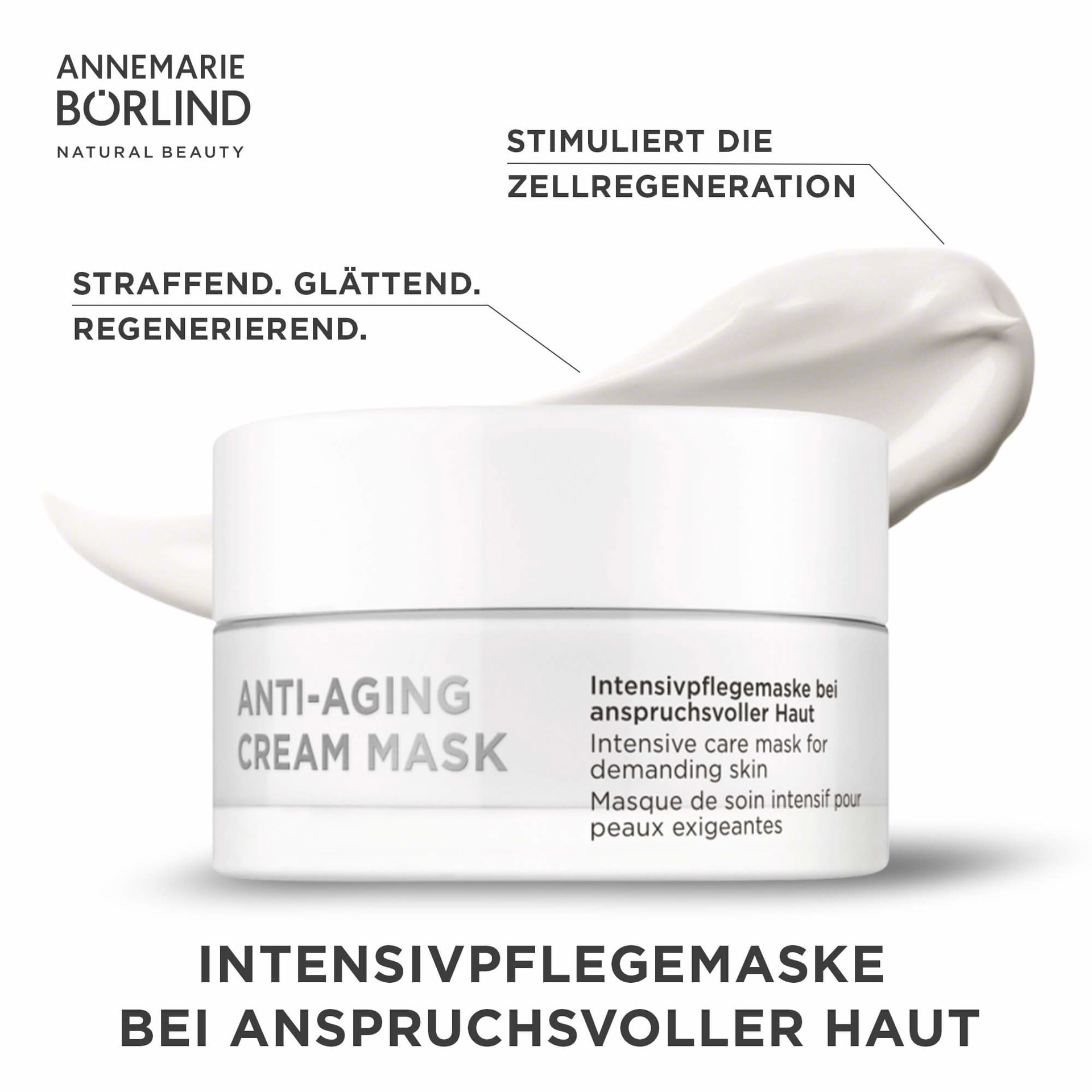 ANNEMARIE BÖRLIND Anti-Aging Cream Mask, intensiv pflegend, straffend, glättend, stimuliert Zellregeneration