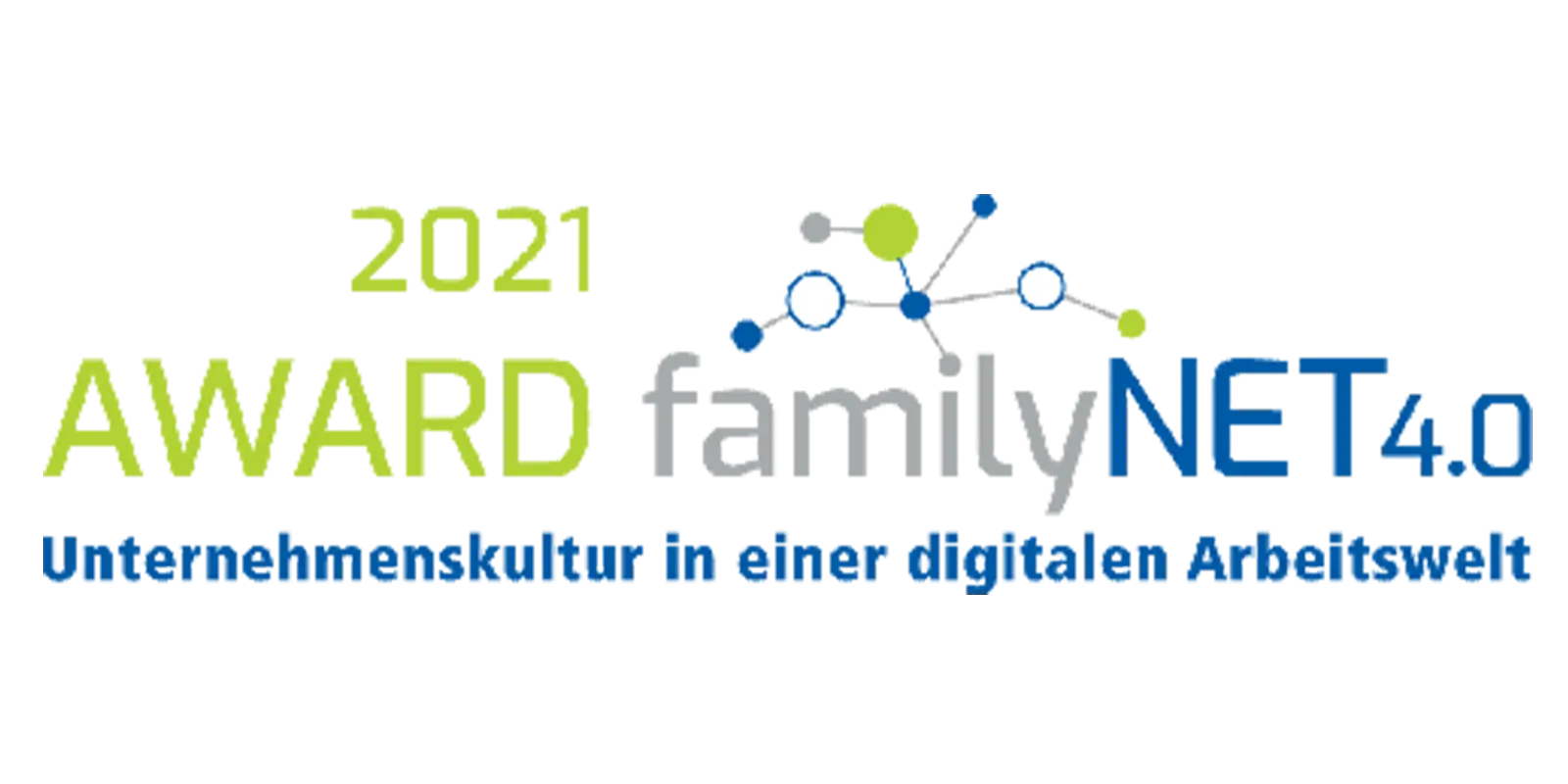 Siegel „2021 Award familyNET 4.0 – Unternehmenskultur in einer digitalen Arbeitswelt“