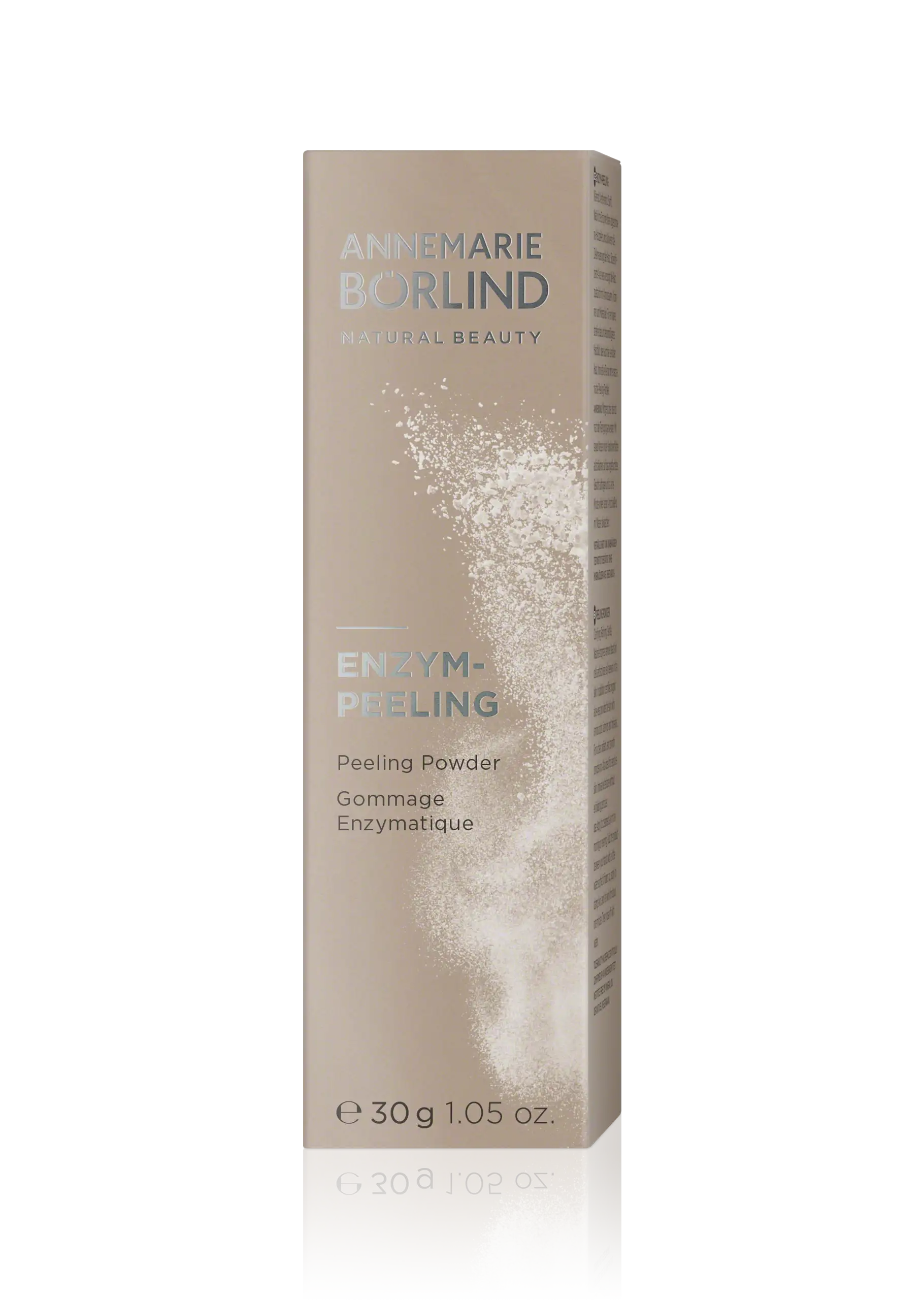 ANNEMARIE BÖRLIND Enzym-Peeling Pulver 30 g in beiger Faltschachtel mit weißem Puder-Design