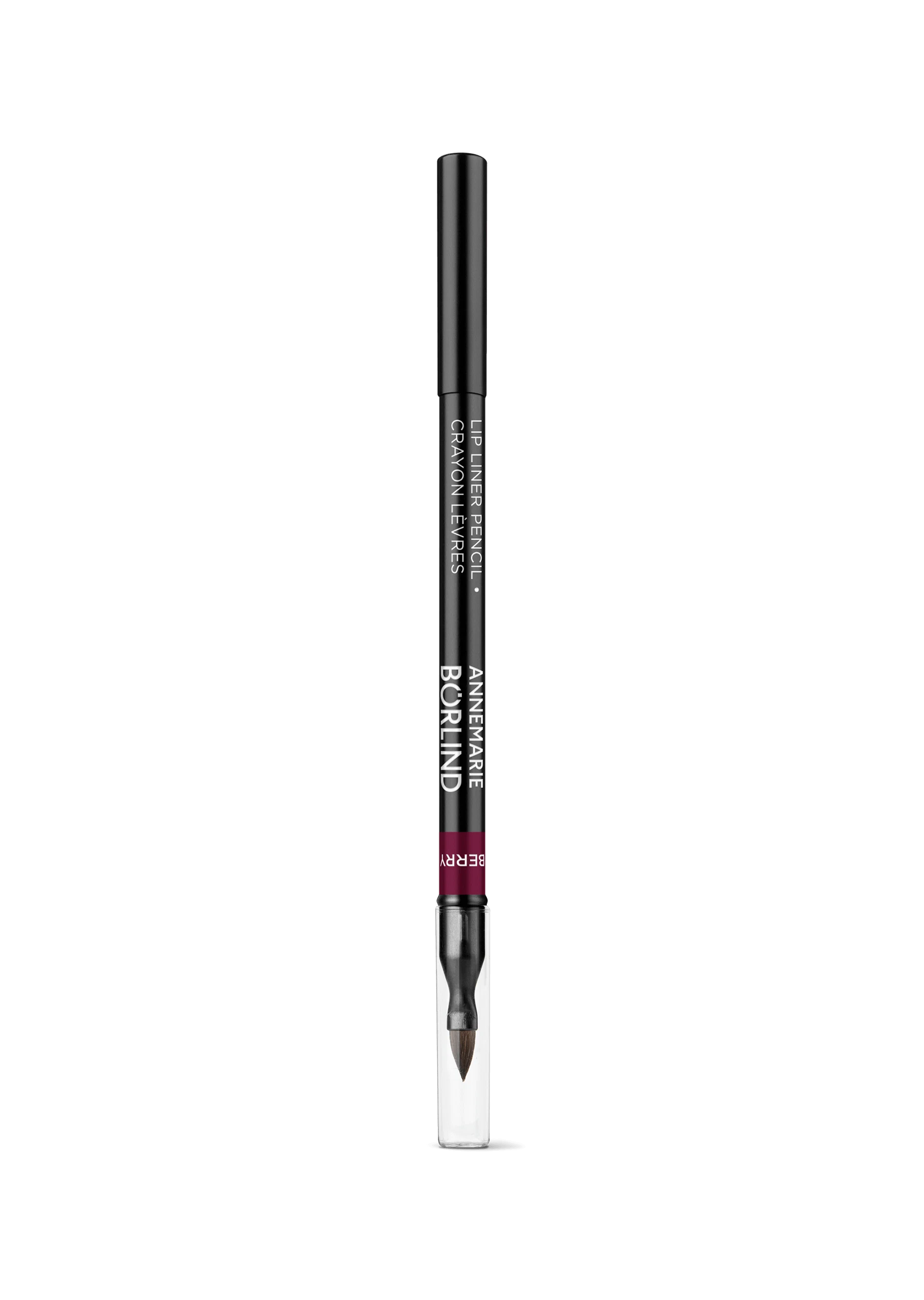 ANNEMARIE BÖRLIND Lip Liner Pencil in Beerenton mit integriertem Pinsel und transparentem Schutzkappe