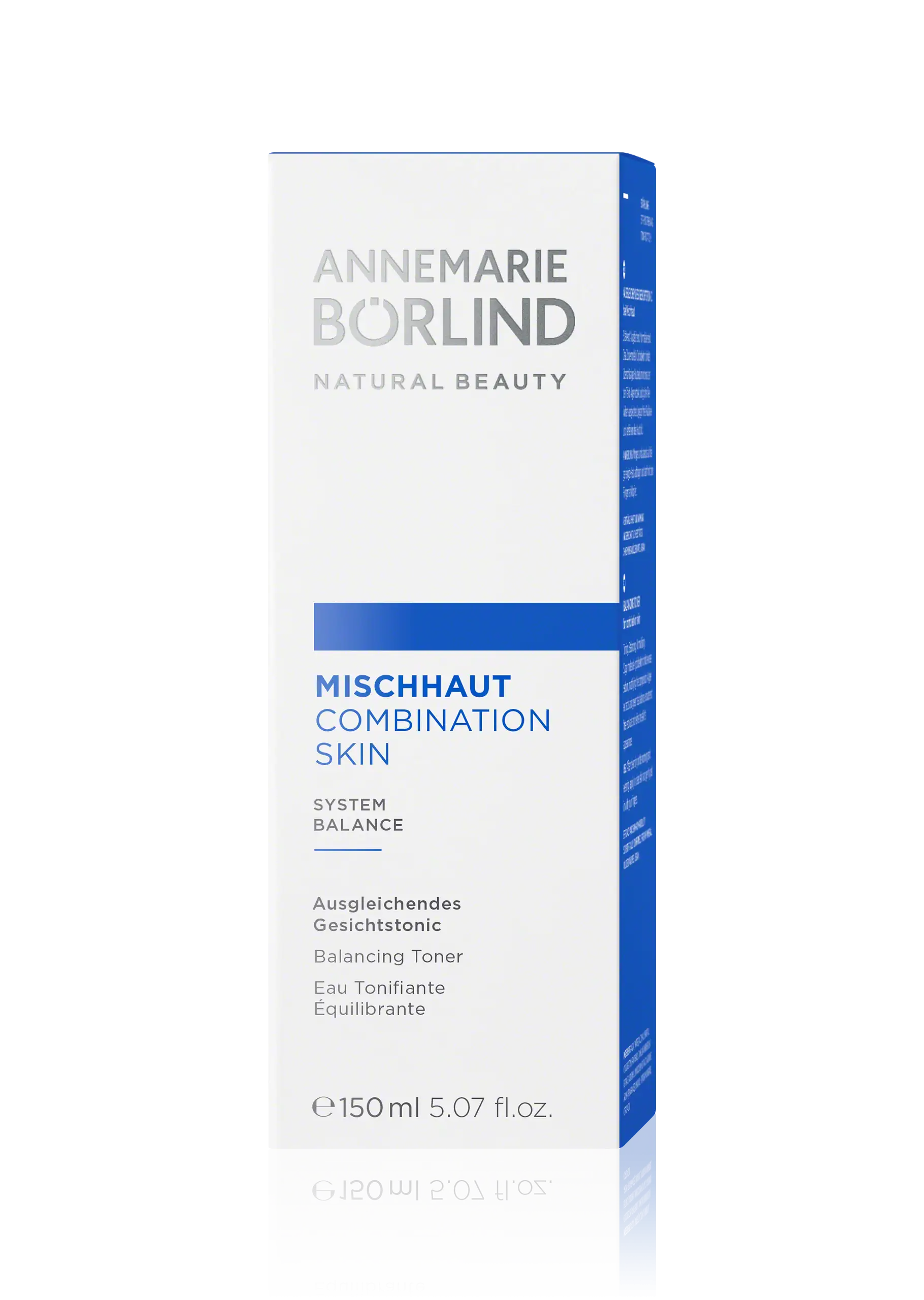 ANNEMARIE BÖRLIND ausgleichendes Gesichtstonic für Mischhaut, 150 ml, Faltschachtel weiß und blau