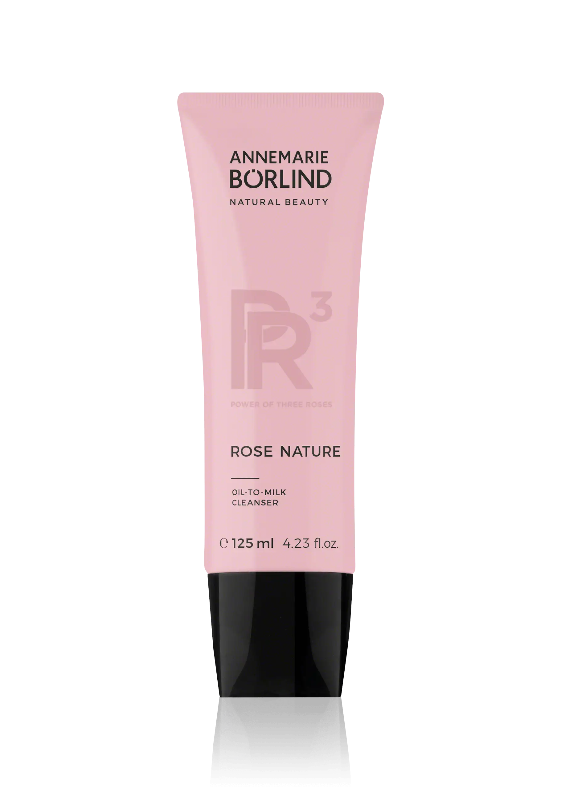ANNEMARIE BÖRLIND ROSE NATURE Oil-to-Milk Cleanser in 125 ml rosa Tube mit schwarzem Verschluss