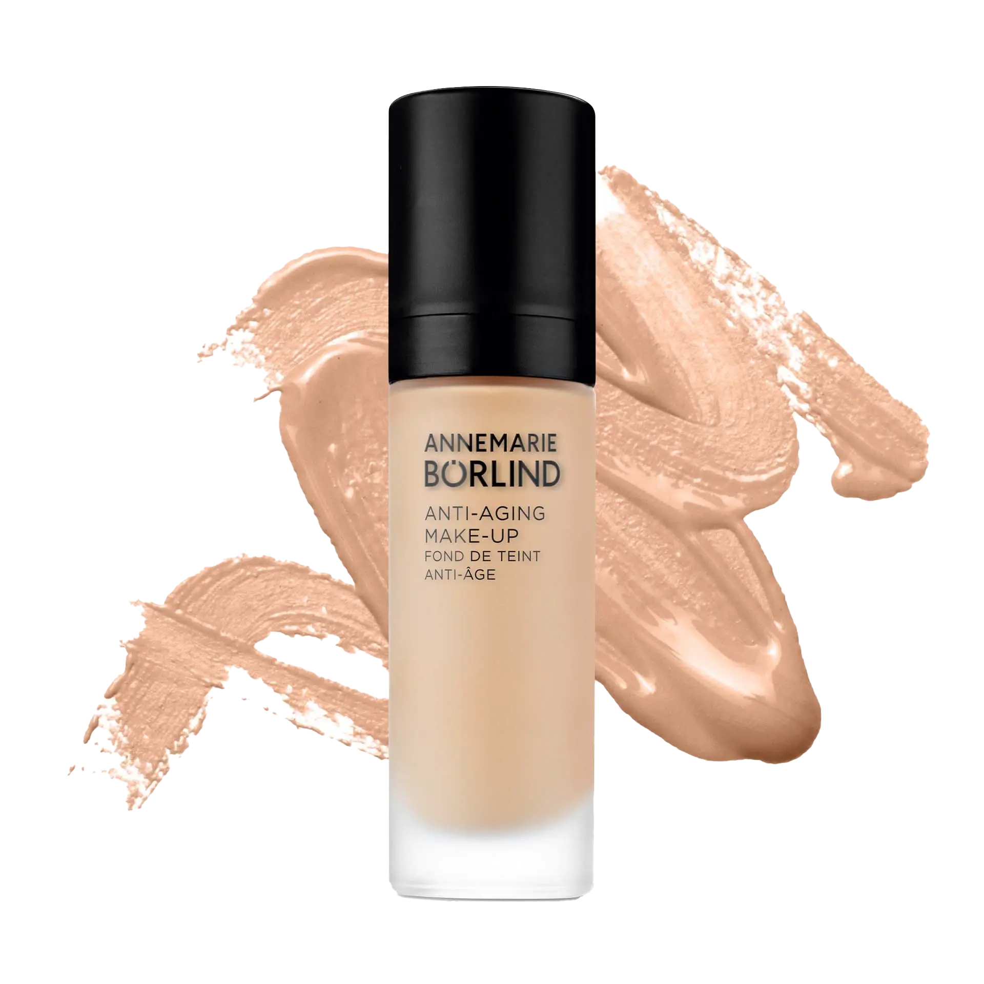 ANNEMARIE BÖRLIND Anti-Aging Make-up in Flasche vor flüssigem Make-up in Beige-Honig-Ton
