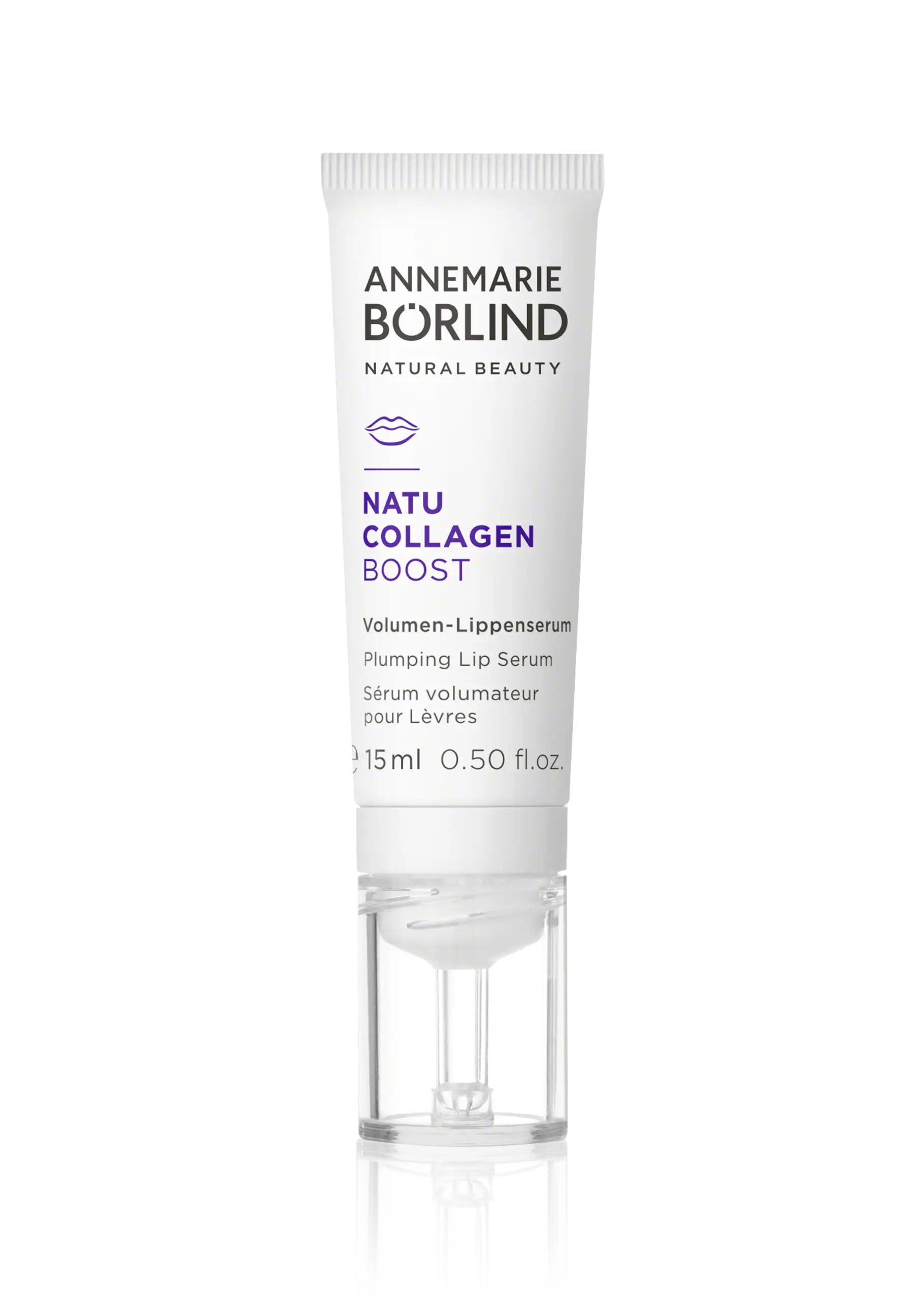 ANNEMARIE BÖRLIND NATU COLLAGEN BOOST Volumen-Lippenserum in 15 ml Tube mit transparentem Applikator