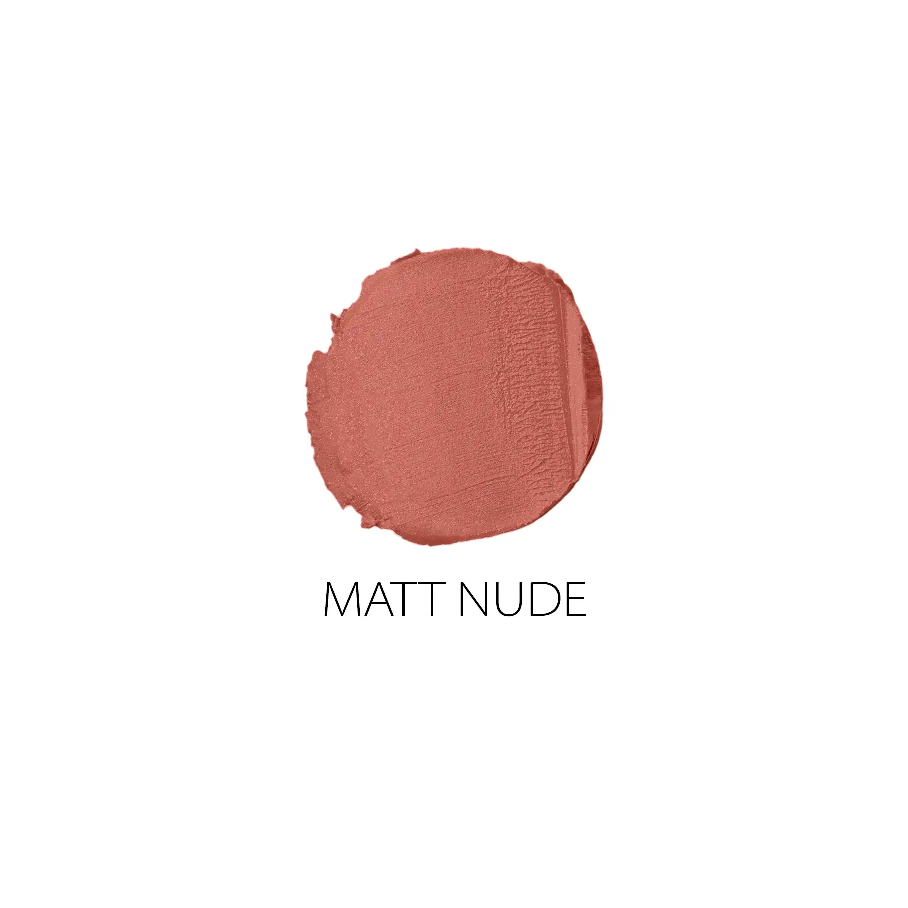 ANNEMARIE BÖRLIND Lippenstift-Farbprobe in matter Nude-Textur auf weißem Hintergrund