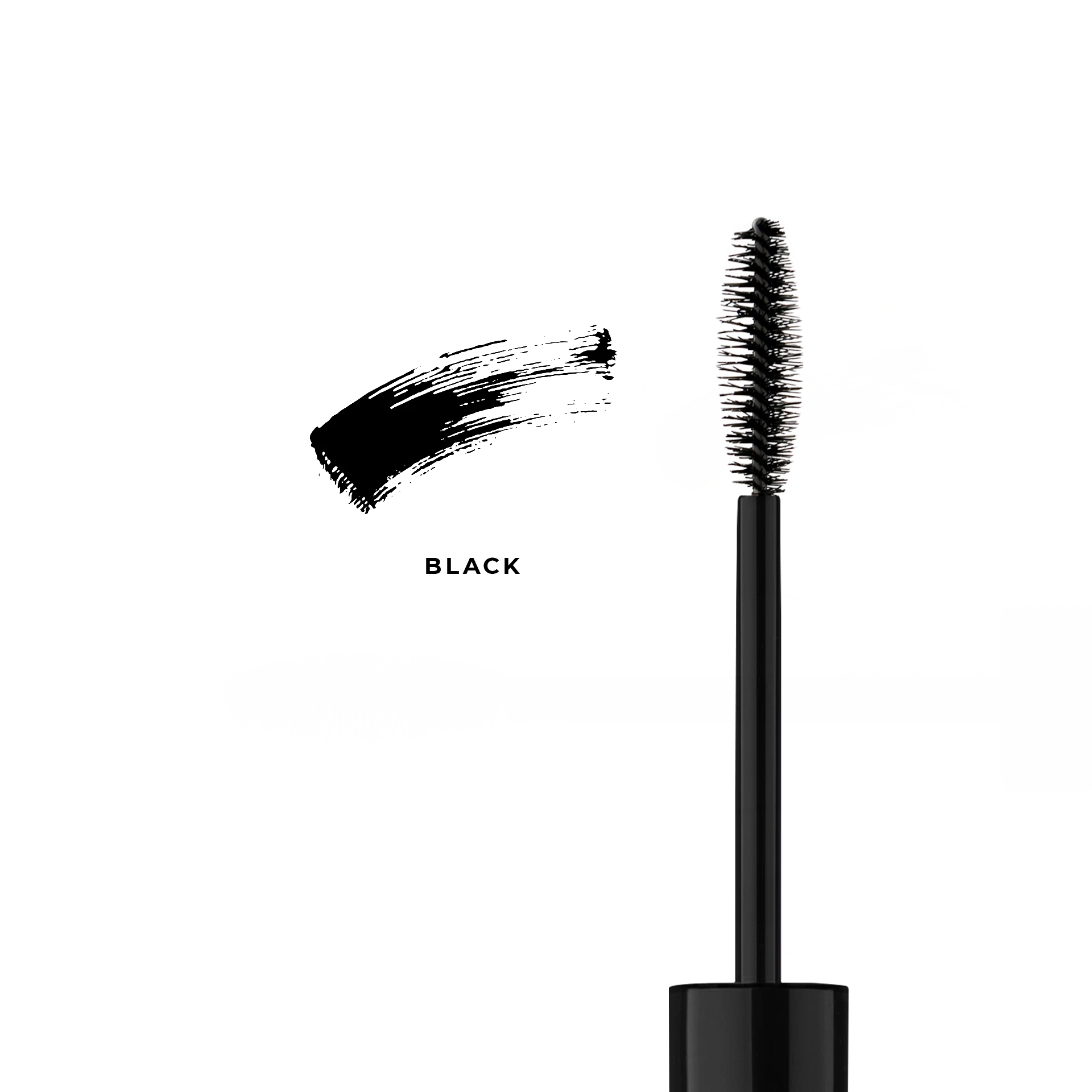 ANNEMARIE BÖRLIND Natural Curl Mascara in Schwarz mit Bürstchen und Farbstrichen in Schwarz und Braun