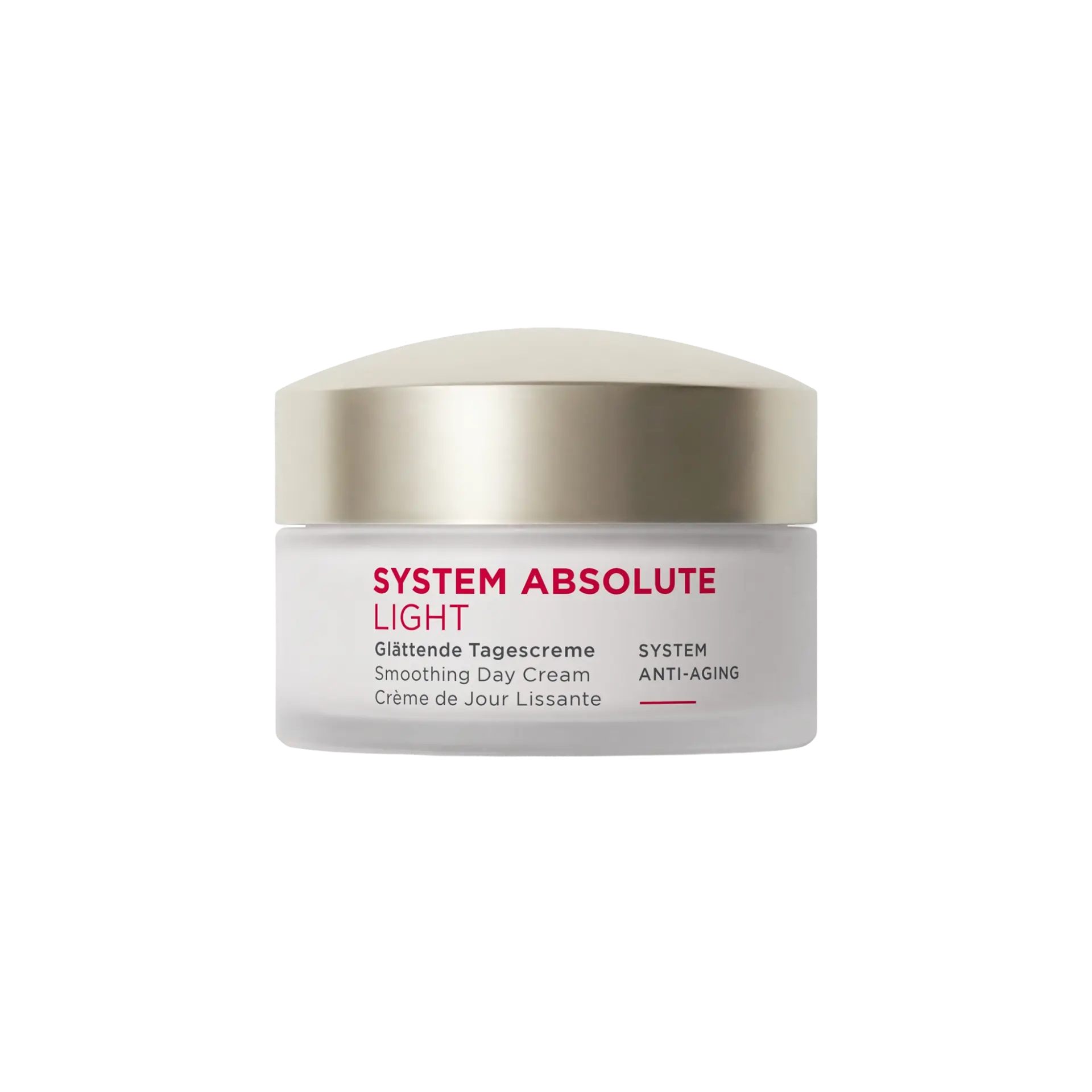 SYSTEM ABSOLUTE LIGHT glättende Tagescreme im 50-ml-Tiegel mit goldfarbenem Deckel, Anti-Aging Pflege
