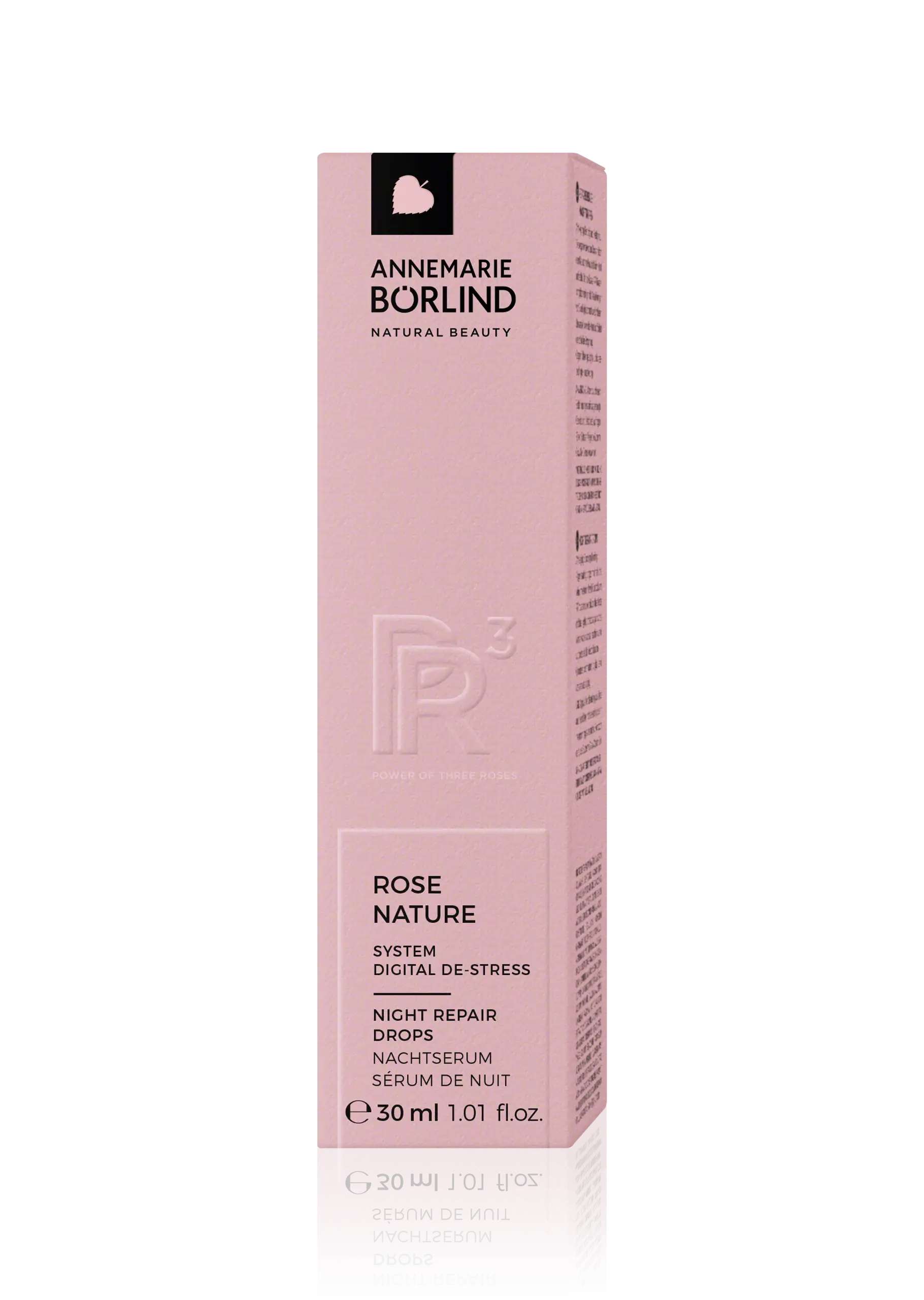 ANNEMARIE BÖRLIND ROSE NATURE Night Repair Drops Nachtserum 30 ml in rosa Verpackung