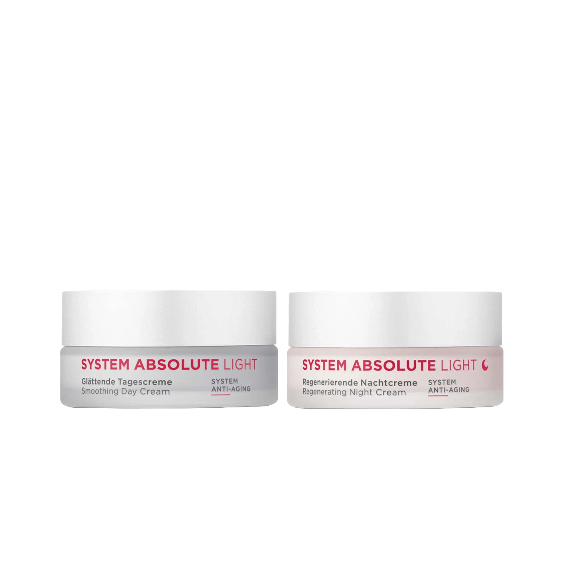 SYSTEM ABSOLUTE LIGHT glättende Tagescreme und regenerierende Nachtcreme im Tiegel, Anti-Aging Pflege