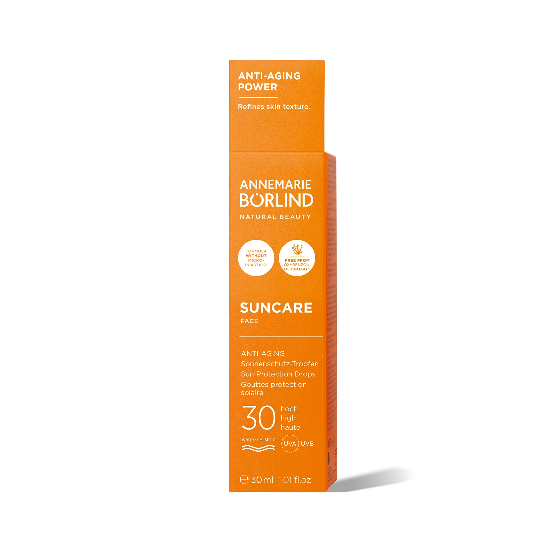 ANNEMARIE BÖRLIND Suncare Face Anti-Aging Sonnenschutz-Tropfen LSF 30, wasserfest, 30 ml