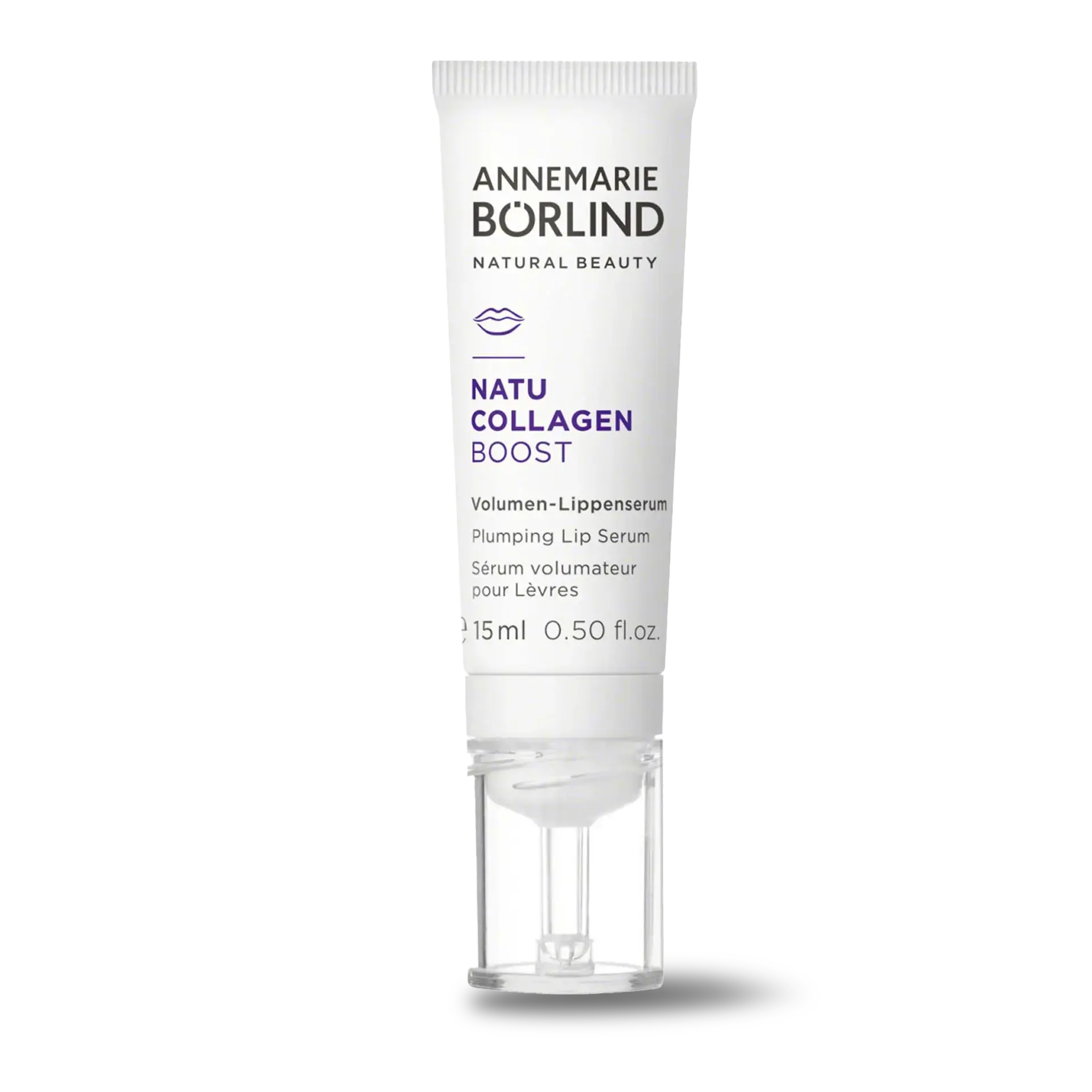 ANNEMARIE BÖRLIND NATU COLLAGEN BOOST Volumen-Lippenserum in 15 ml Tube mit transparentem Applikator