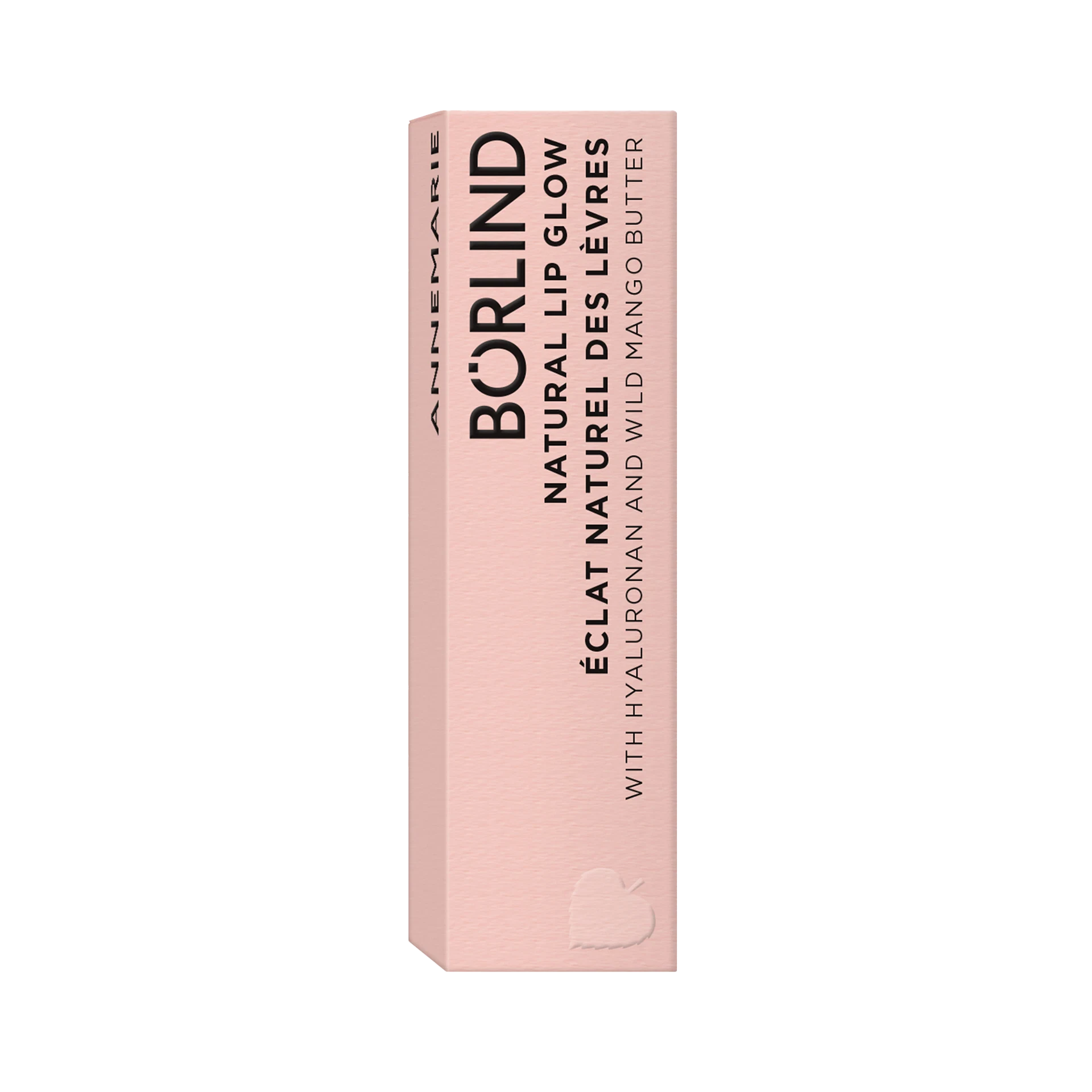 ANNEMARIE BÖRLIND Natural Lip Glow Lippenpflege mit Hyaluron und Wild Mango Butter, rosa Verpackung