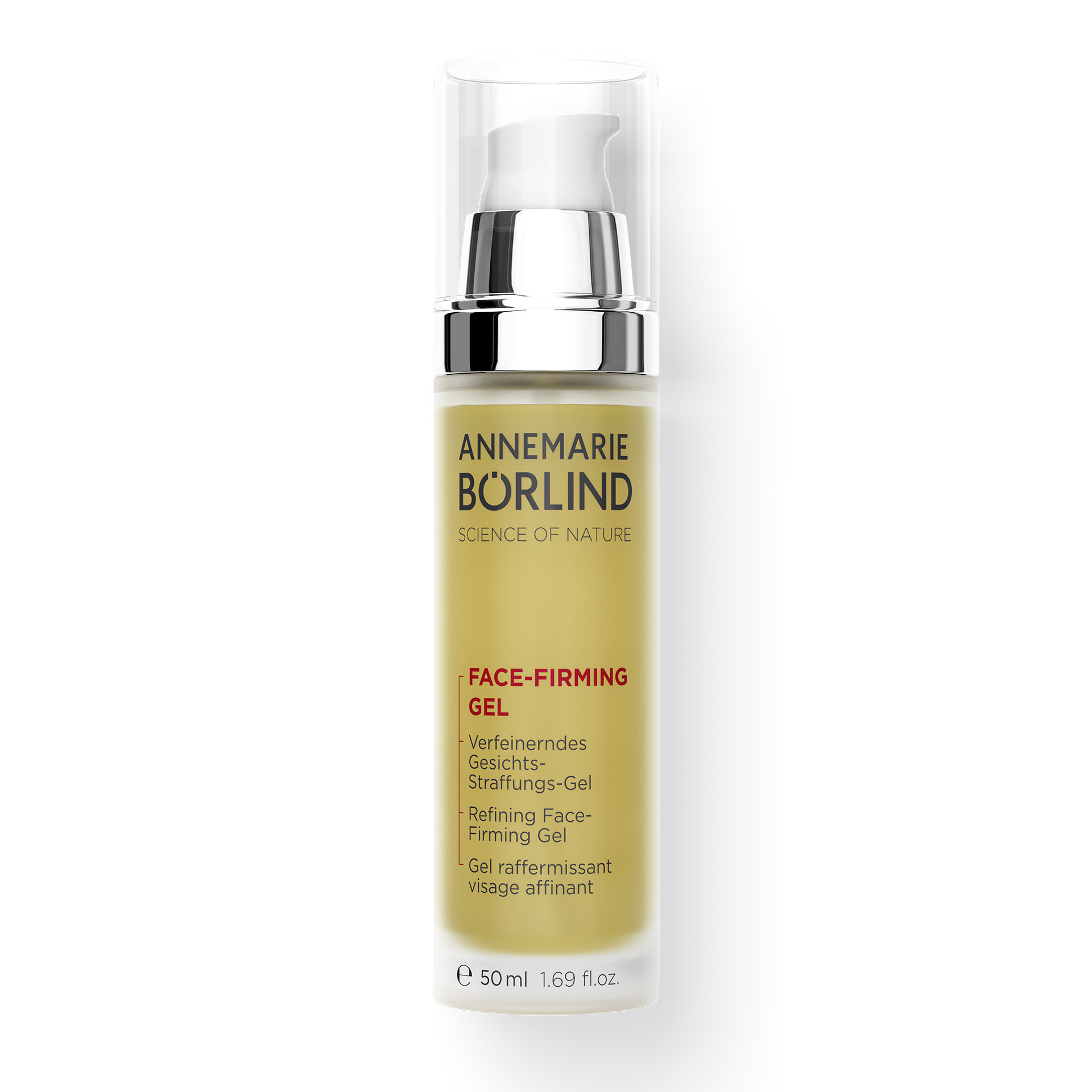 FACE FIRMING GEL Flasche mit roter Schrift