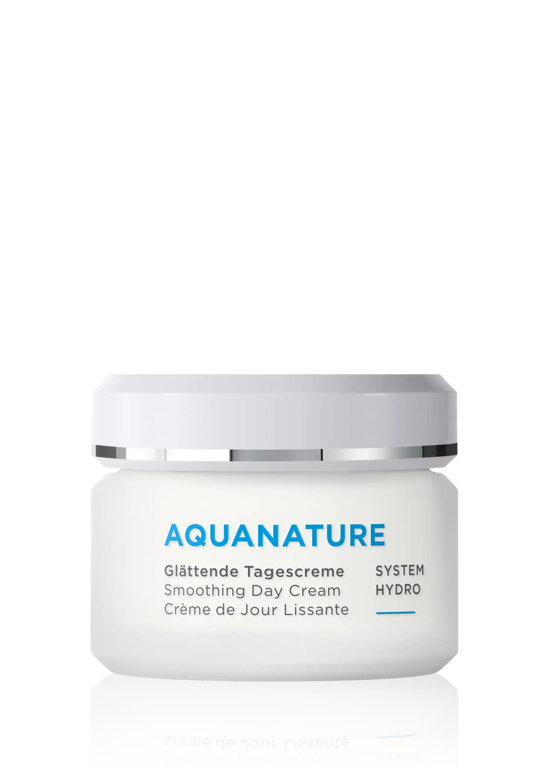 AQUANATURE Glättende Tagescreme im 50-ml-Tiegel mit SYSTEM HYDRO für glatte Haut