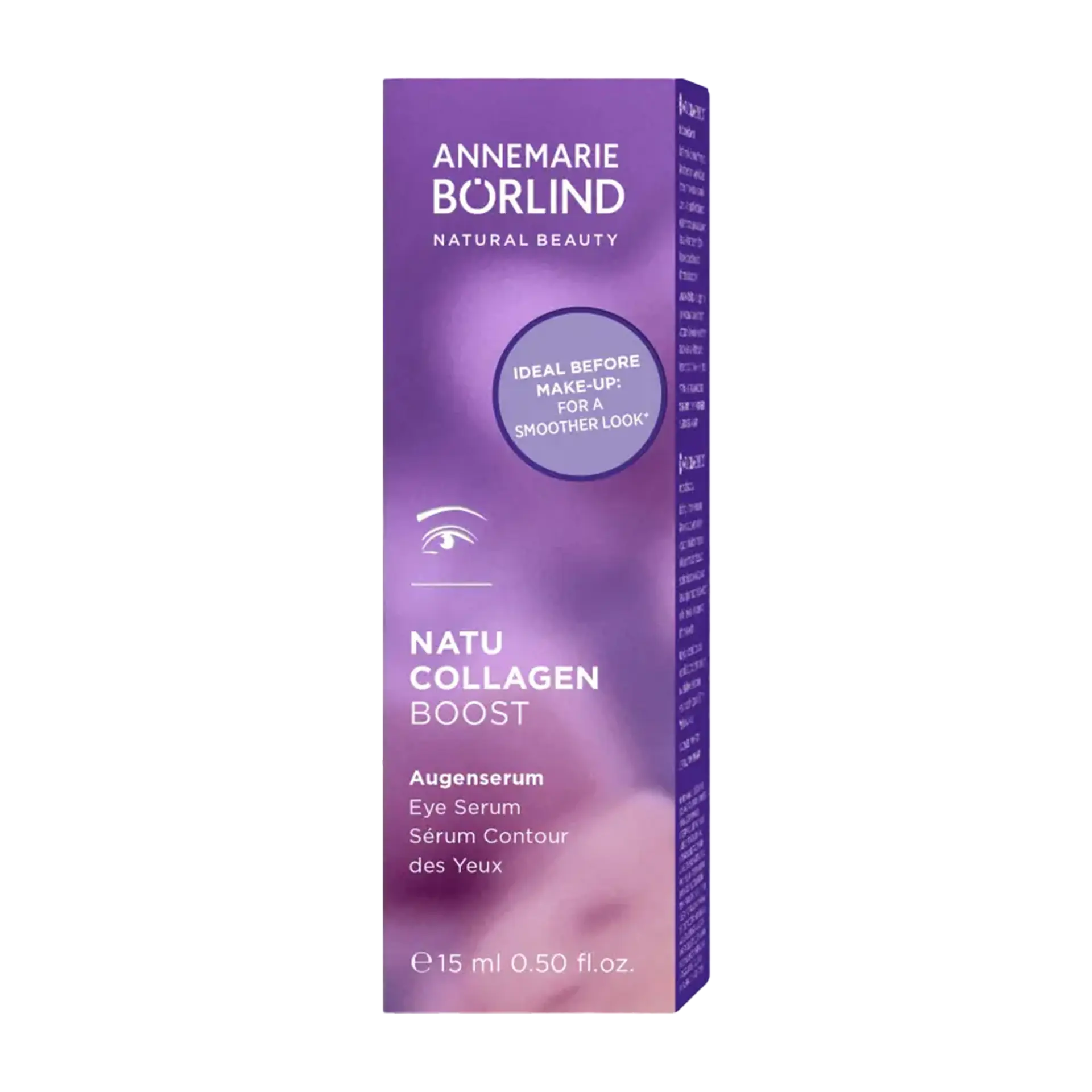 ANNEMARIE BÖRLIND NATUCOLLAGEN BOOST Augenserum, Faltschachtel on lila-rosa Farben