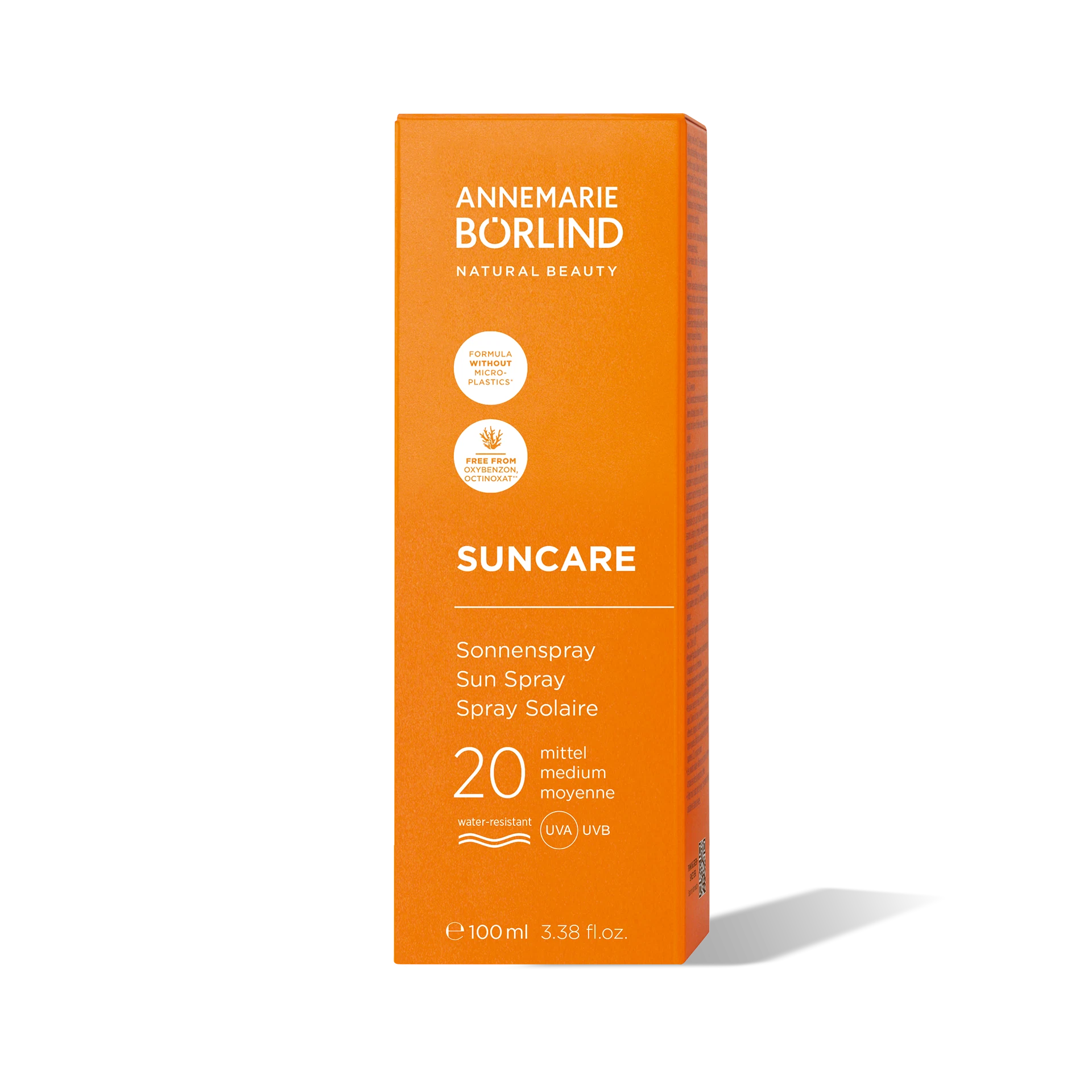 ANNEMARIE BÖRLIND SUNCARE Sonnenspray LSF 20, Faltschachtel der 100 ml Flasche