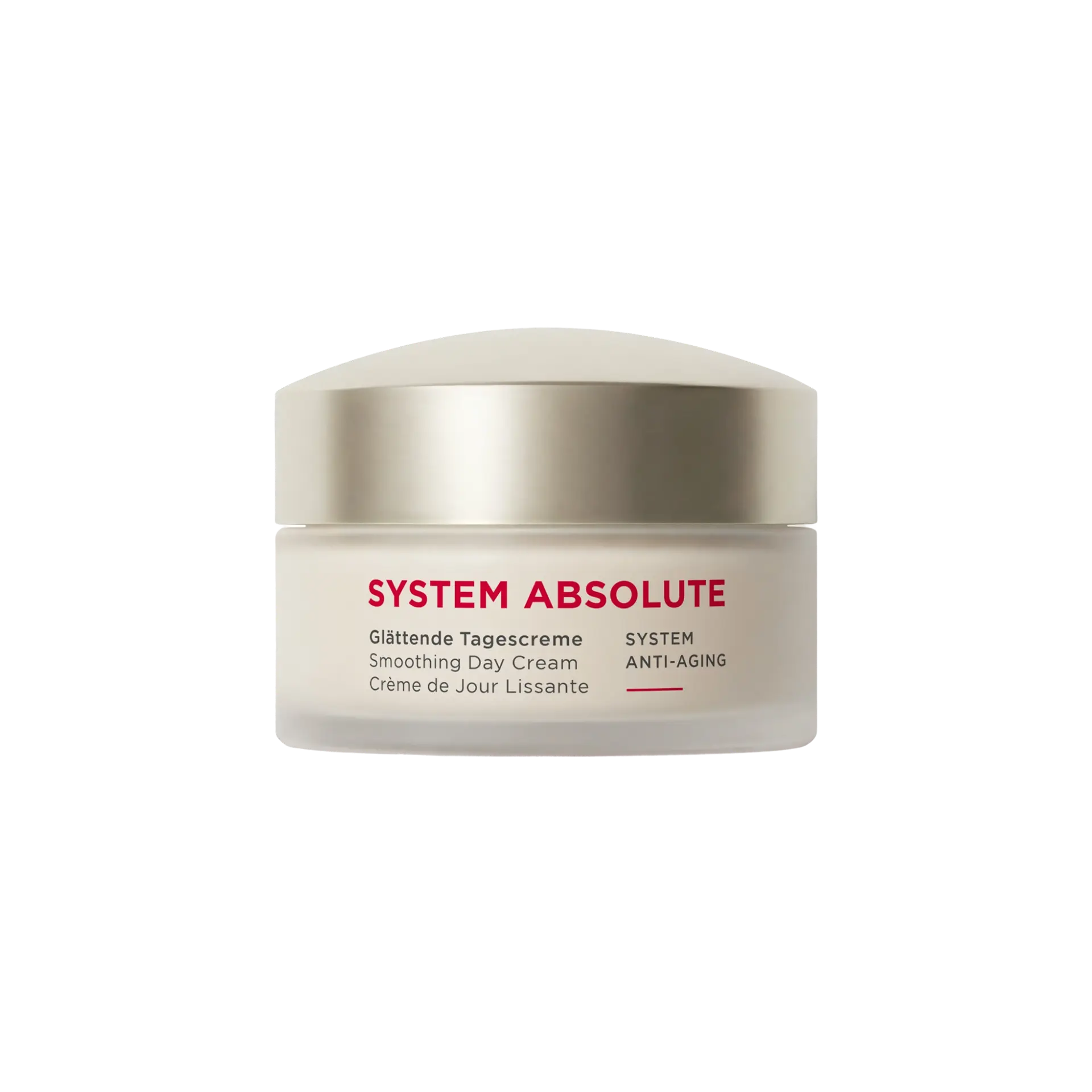 SYSTEM ABSOLUTE glättende Tagescreme im 50-ml-Tiegel mit Anti-Aging-Effekt und silbernem Deckel