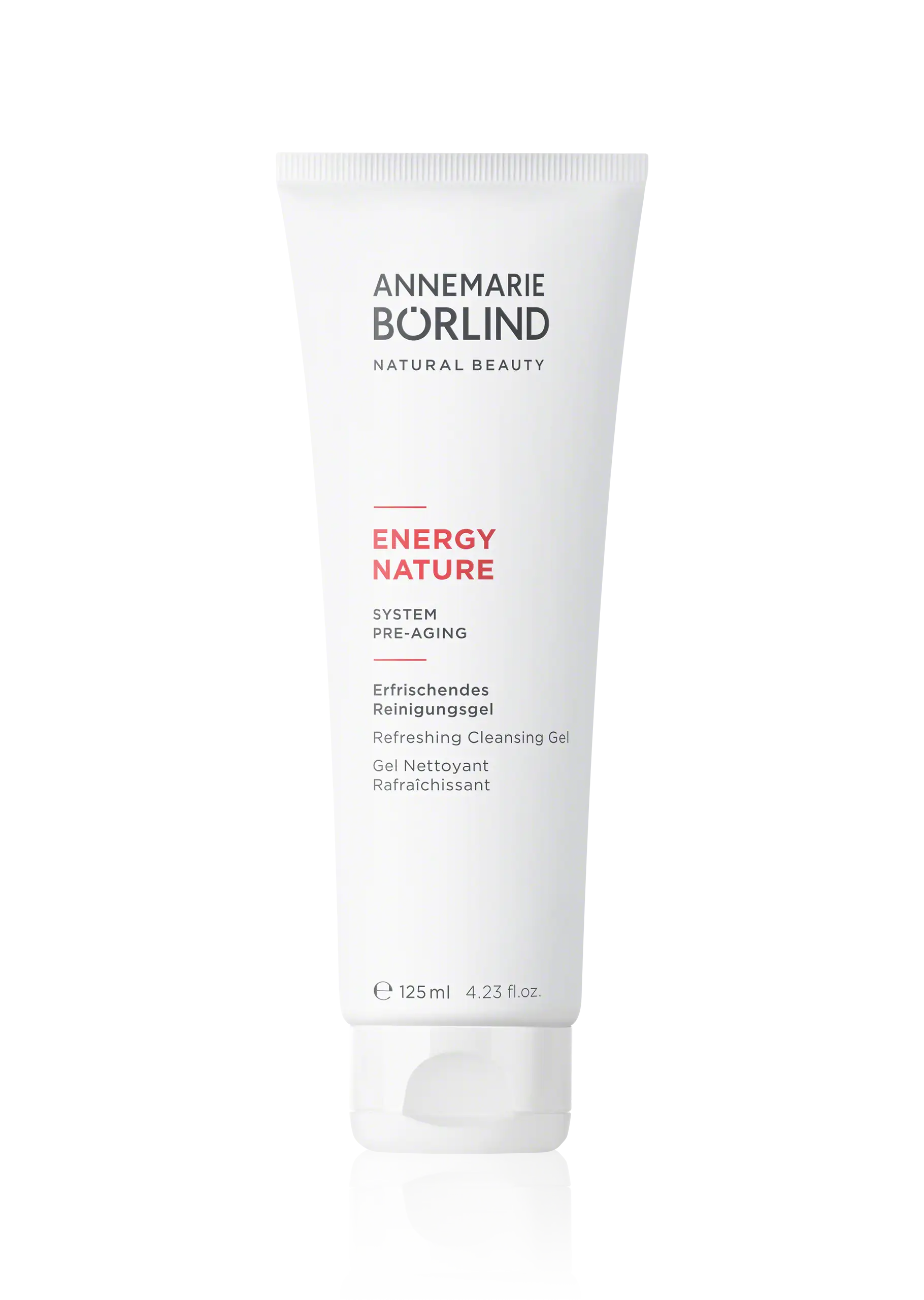 ANNEMARIE BÖRLIND ENERGY NATURE erfrischendes Reinigungsgel in 125 ml Tube, weißes Design