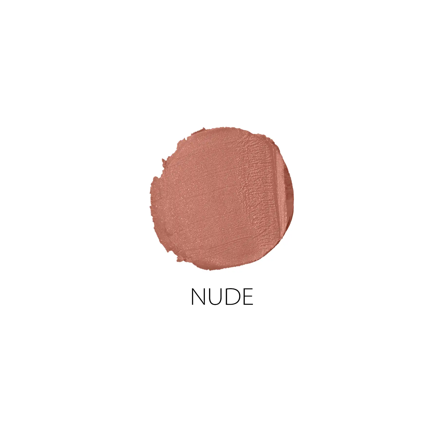ANNEMARIE BÖRLIND Lippenstiftfarbe Nude als Farbklecks mit matter Textur auf weißem Hintergrund