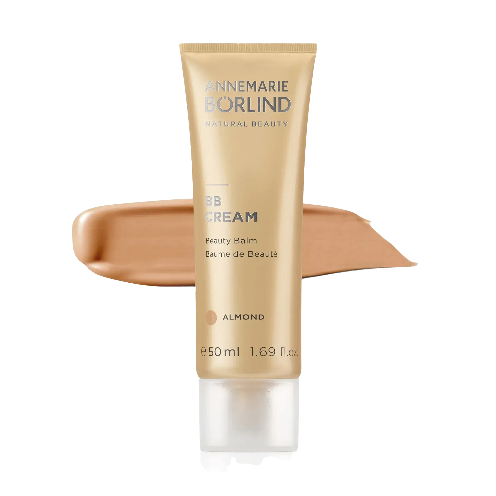 ANNEMARIE BÖRLIND BB CREAM Beauty Balm in Almond, 50 ml, mit cremigem Farbauftrag im Hintergrund