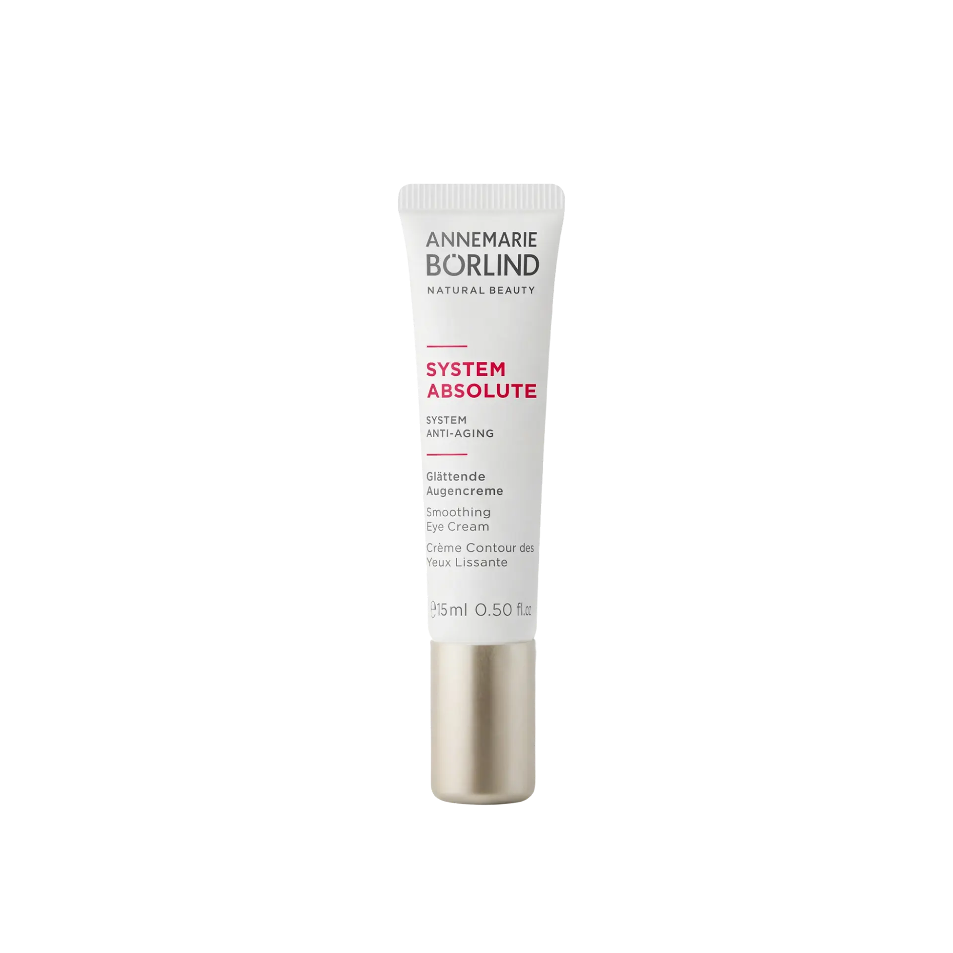 ANNEMARIE BÖRLIND SYSTEM ABSOLUTE glättende Augencreme in 15 ml Tube mit goldfarbenem Verschluss