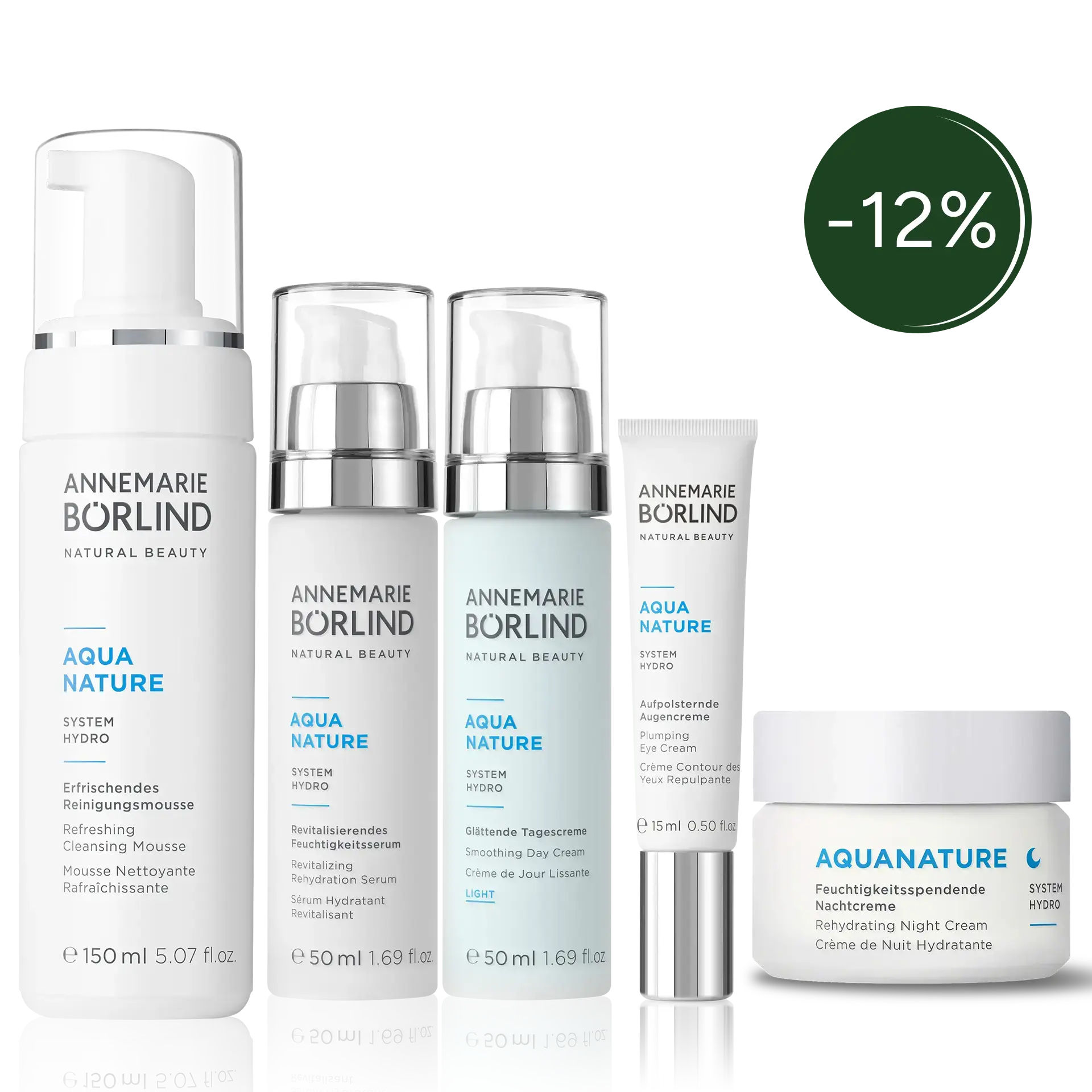 AQUANATURE Pflegeset Light mit 12% Badge