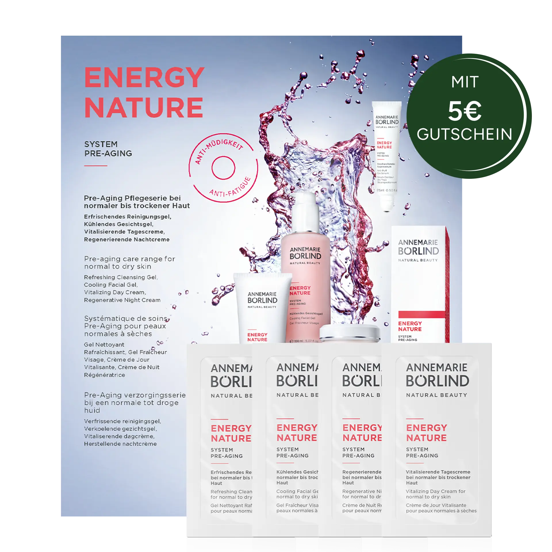 ENERGYNATURE Serie Sachets vor Testmusterkarte
