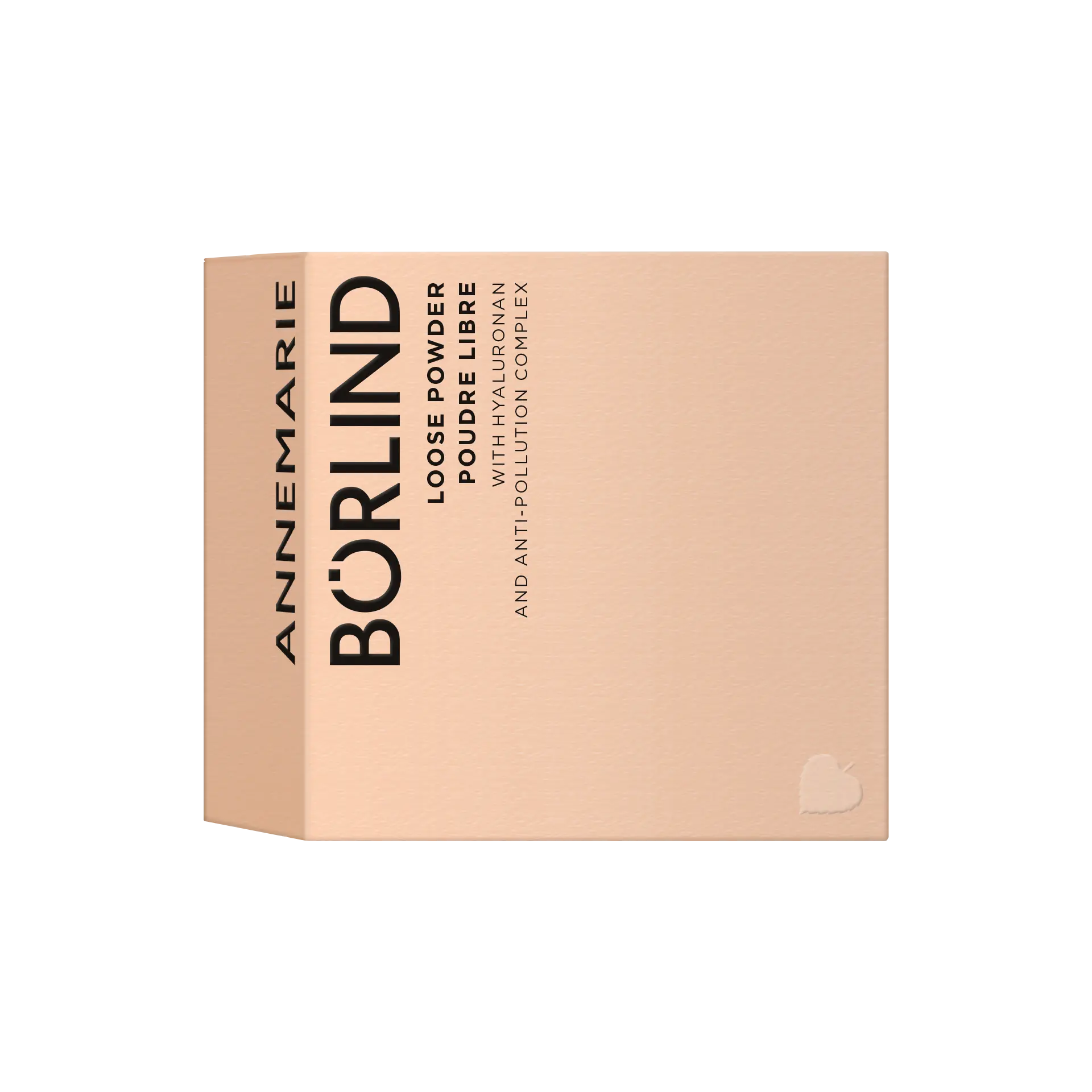 ANNEMARIE BÖRLIND Loose Powder, Faltschachtel in beige mit schwarzer Schrift
