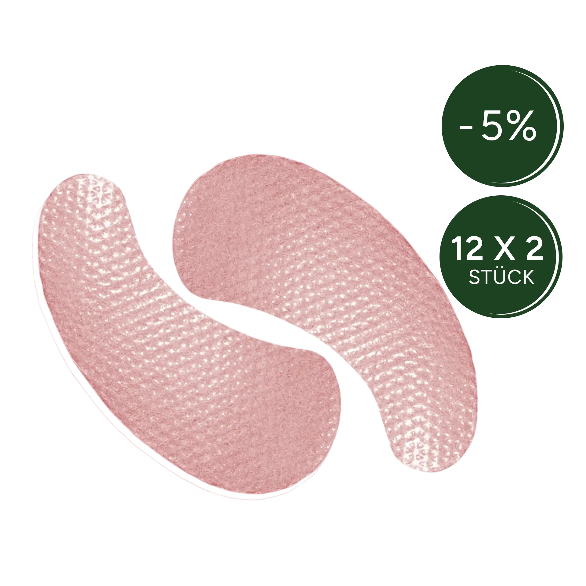 Rosa Augenpads Doppelpack mit Badge -5%