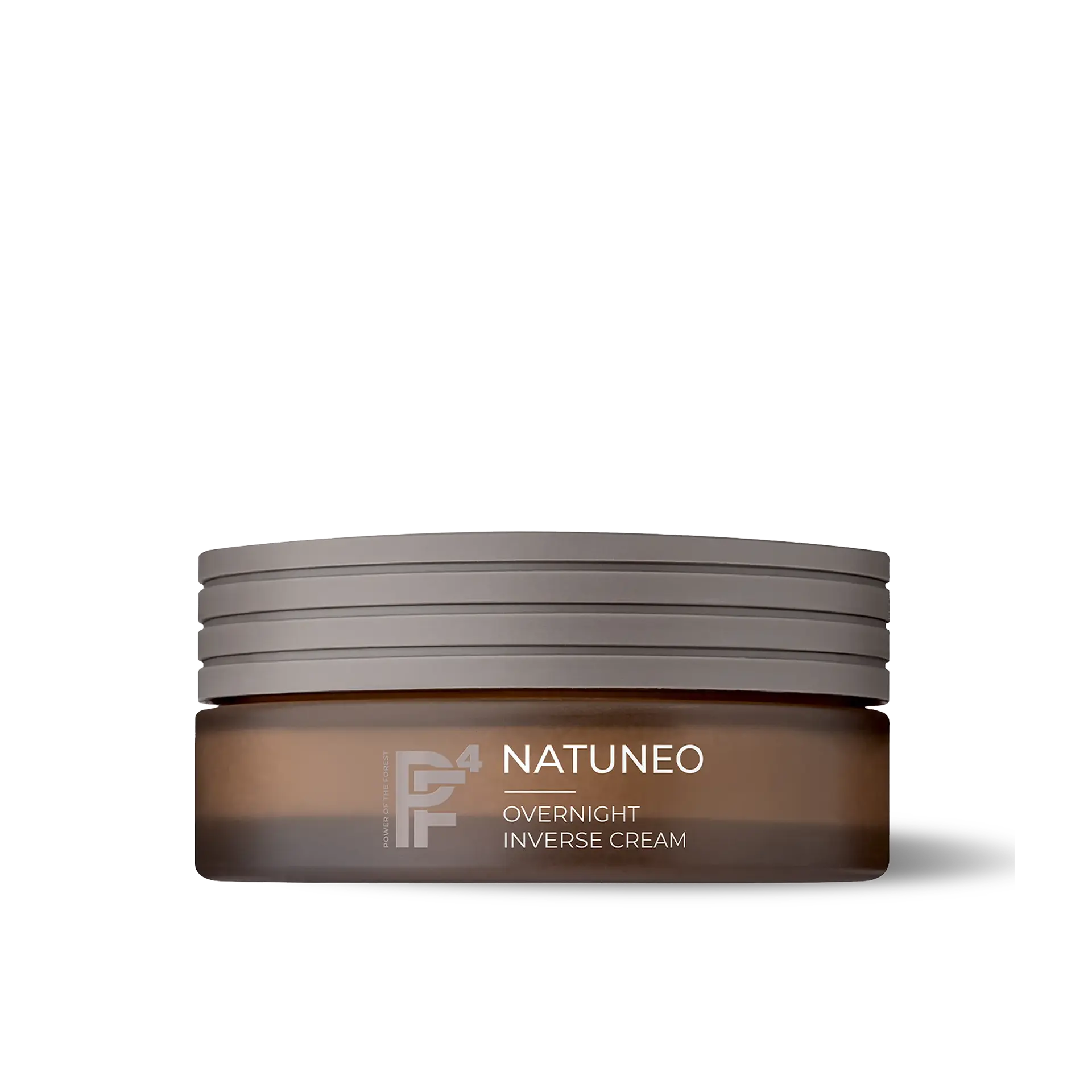 NATUNEO Overnight Inverse Cream in braunem Tiegel mit grauem Schraubdeckel, Nachtcreme für die Hautpflege