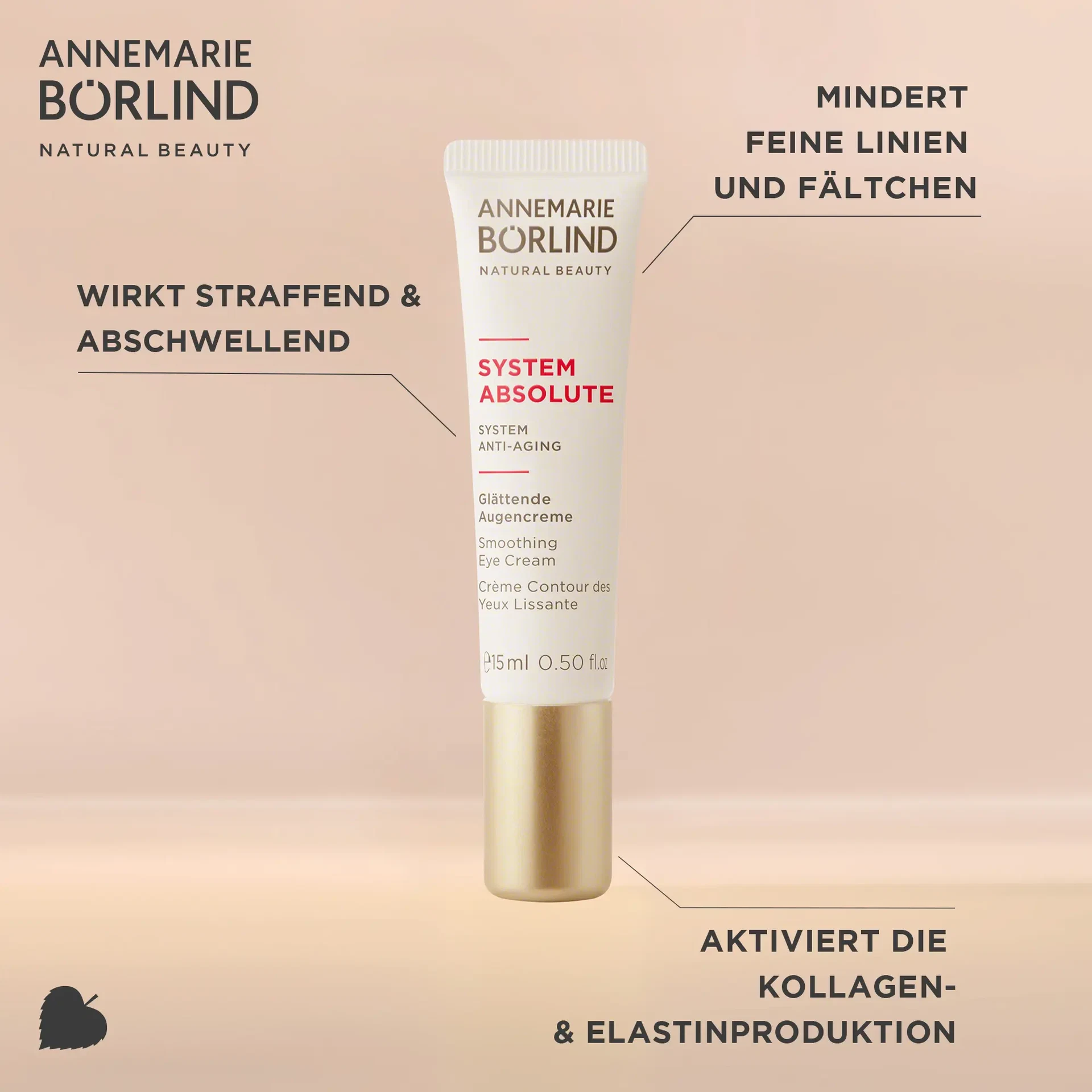 ANNEMARIE BÖRLIND SYSTEM ABSOLUTE glättende Augencreme mindert Falten, strafft und aktiviert Kollagenproduktion