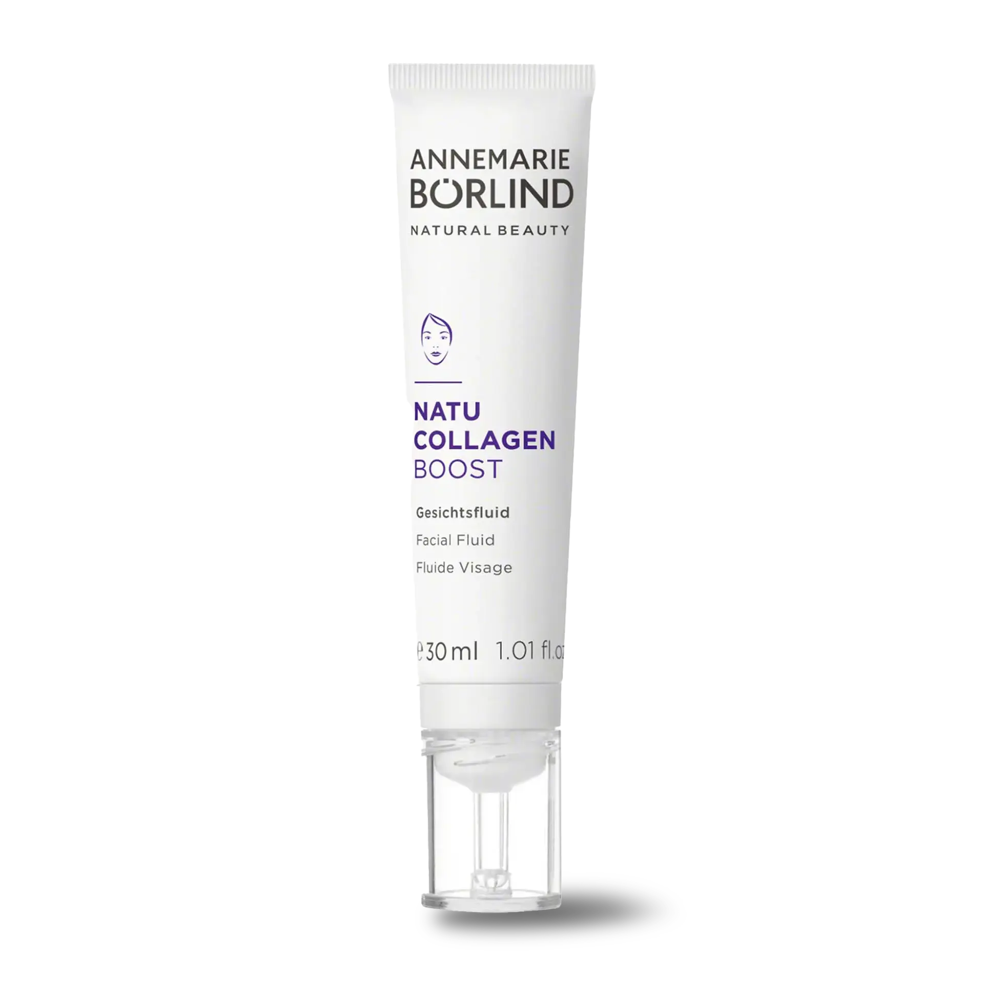 ANNEMARIE BÖRLIND NATU COLLAGEN BOOST Gesichtsfluid in 30 ml Tube mit Pumpspender