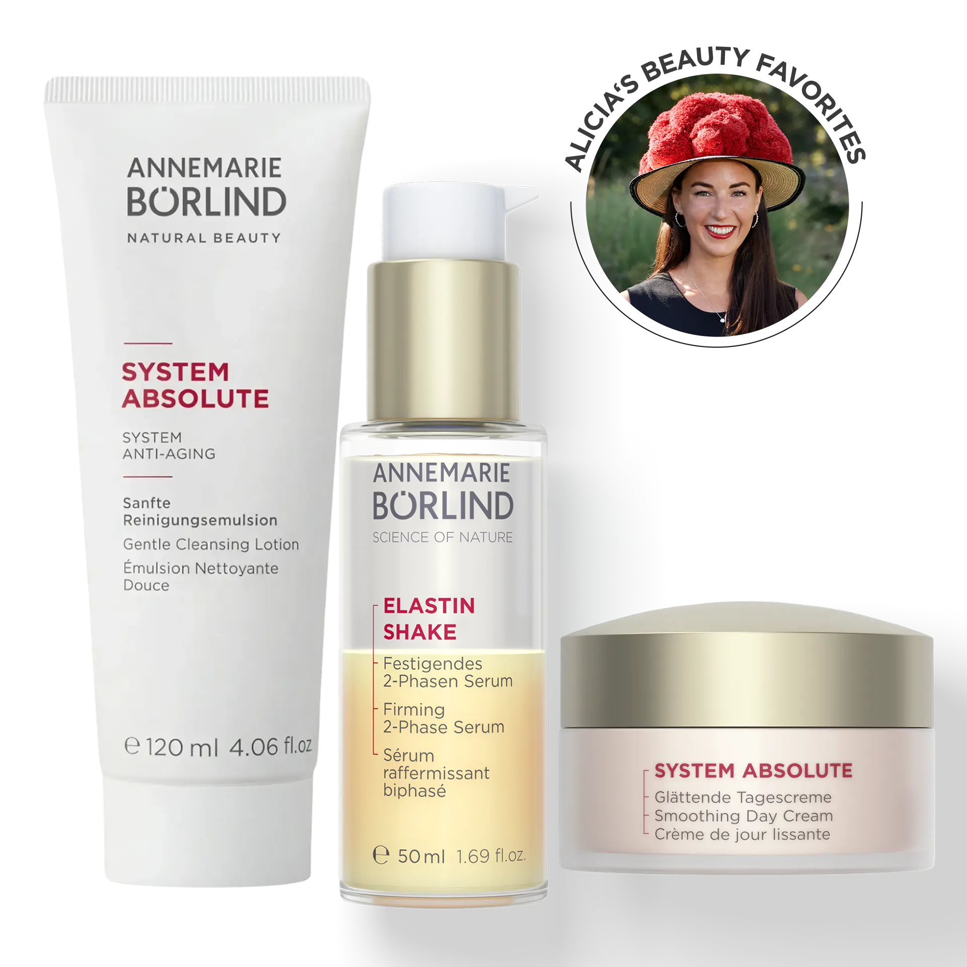 ANNEMARIE BÖRLIND Beauty Favorites Set mit Reinigungsemulsion, Tagescreme und Elastin Shake