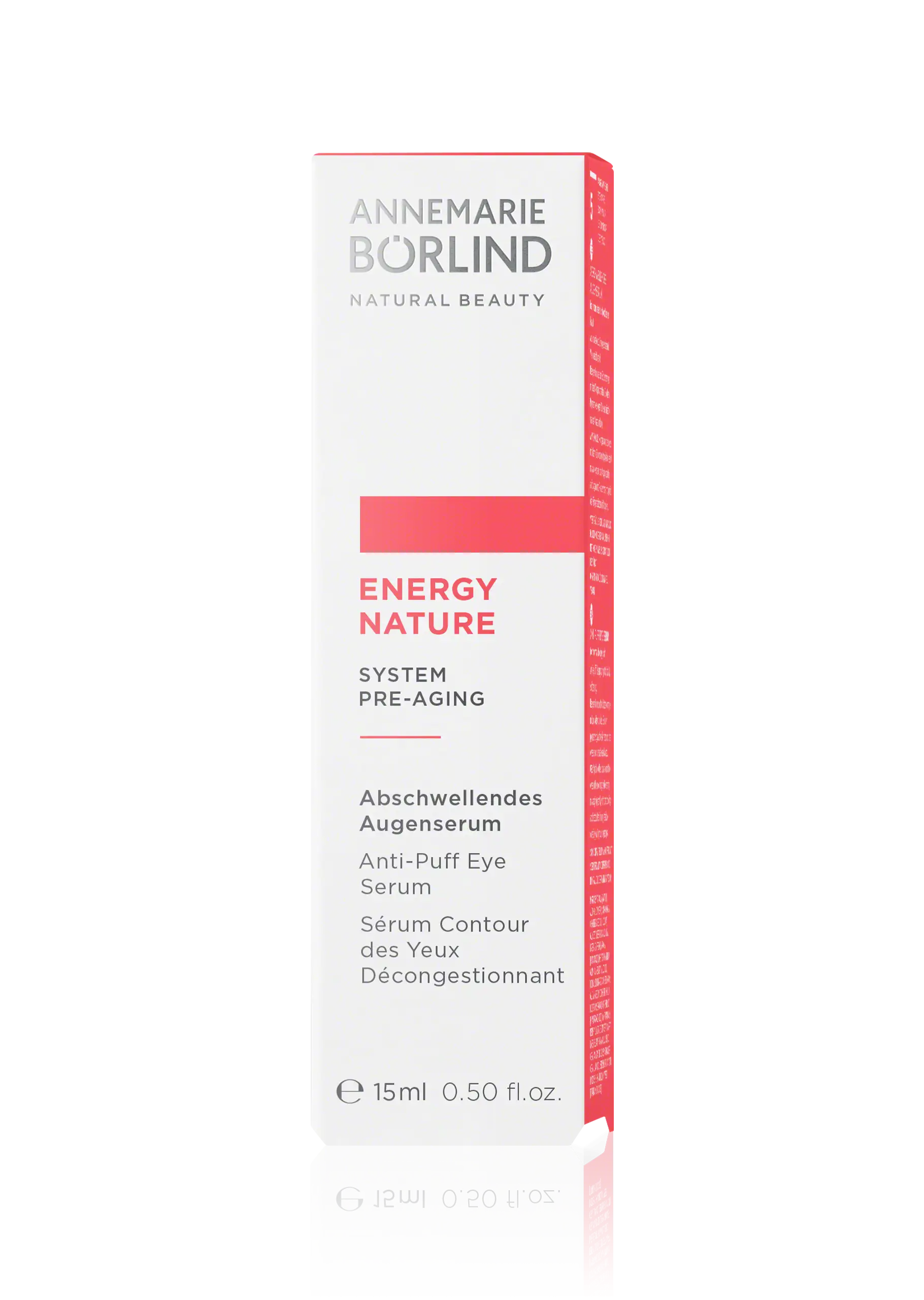 ANNEMARIE BÖRLIND ENERGY NATURE Abschwellendes Augenserum, 15 ml, weiß-rote Verpackung